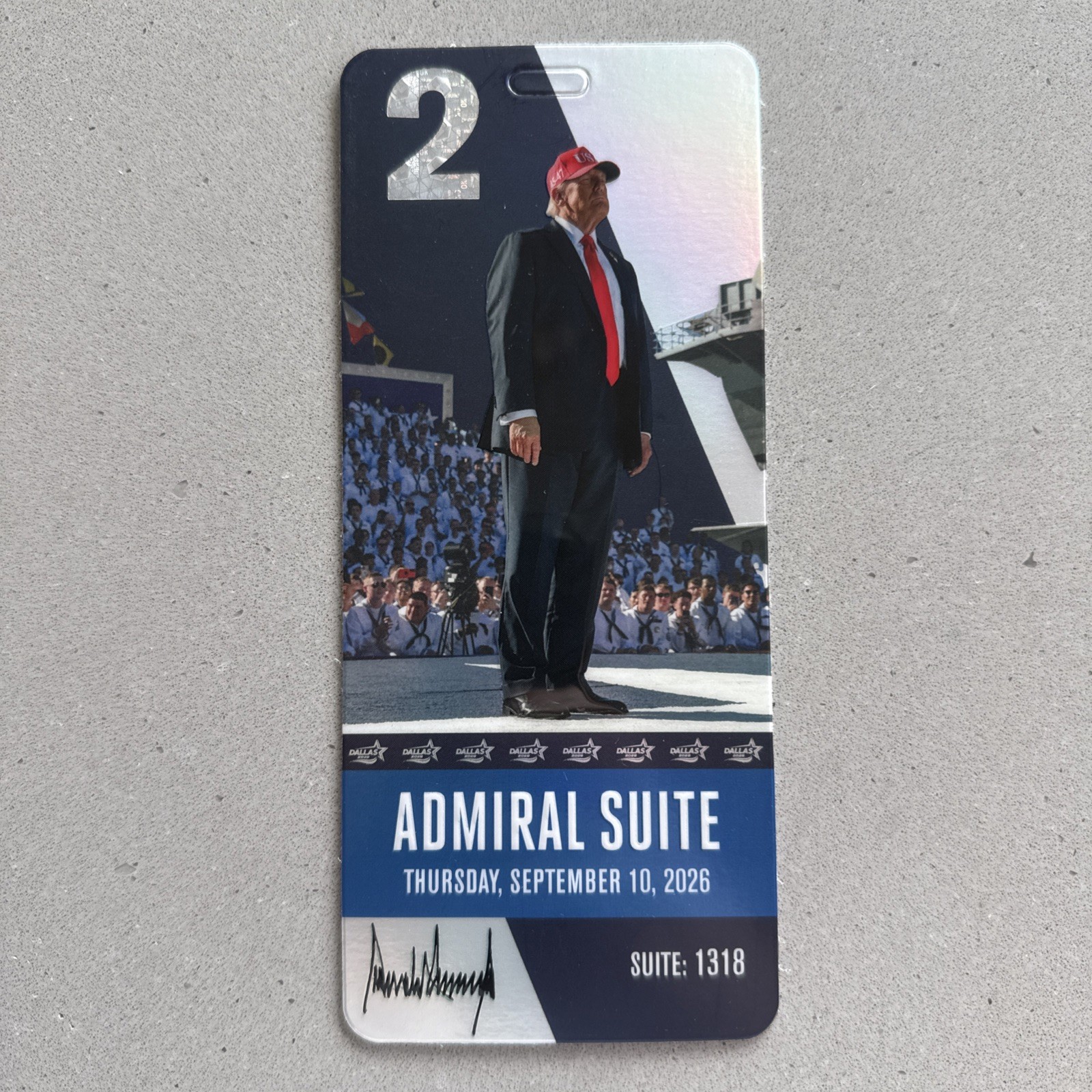 Official 2026 RNC Midterm Convention Credential - Day 2: Trump aircraft carrier