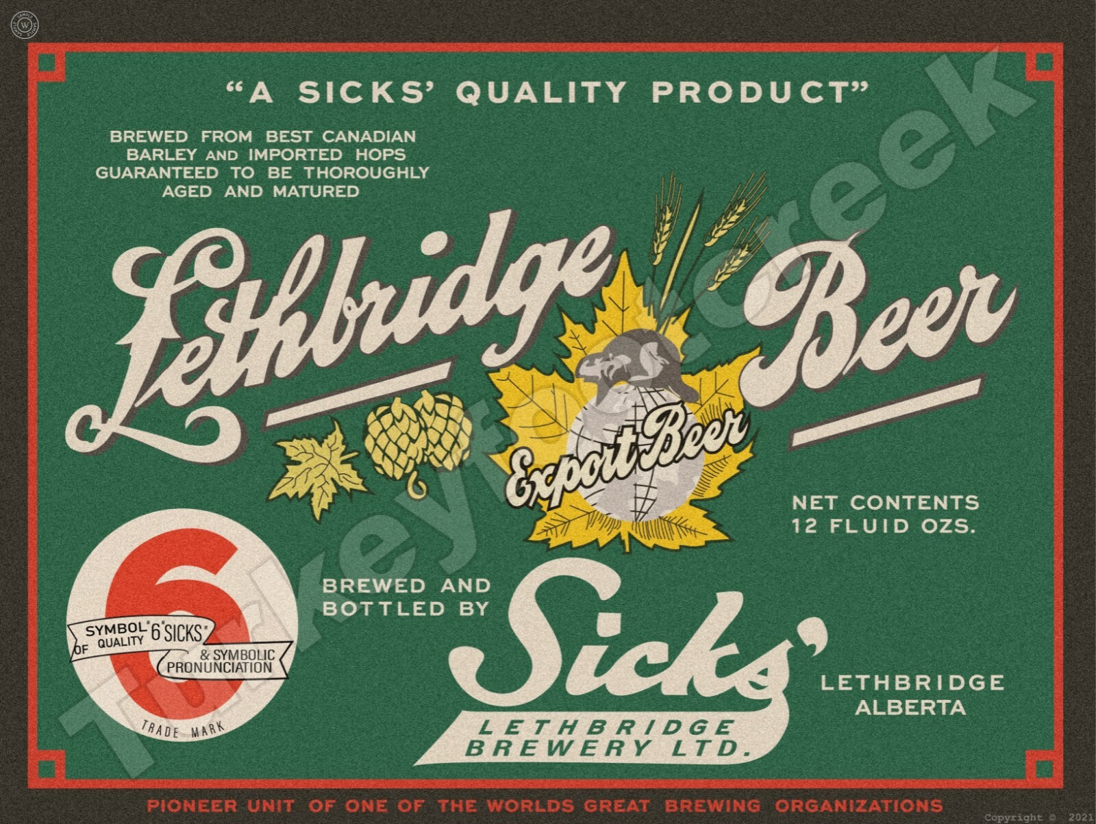 Lethbridge Beer Label 9\