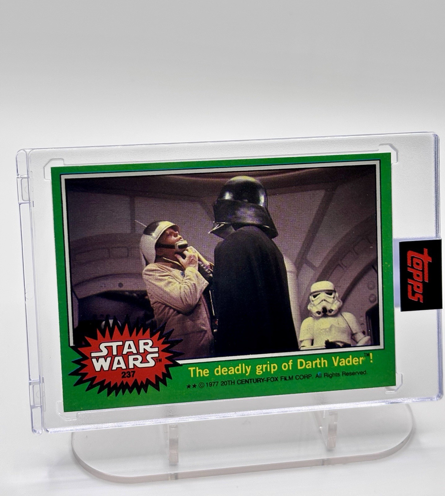 1977 Topps Star Wars Card #237 The Deadly Grip of Vader Mag Case Topps Seal