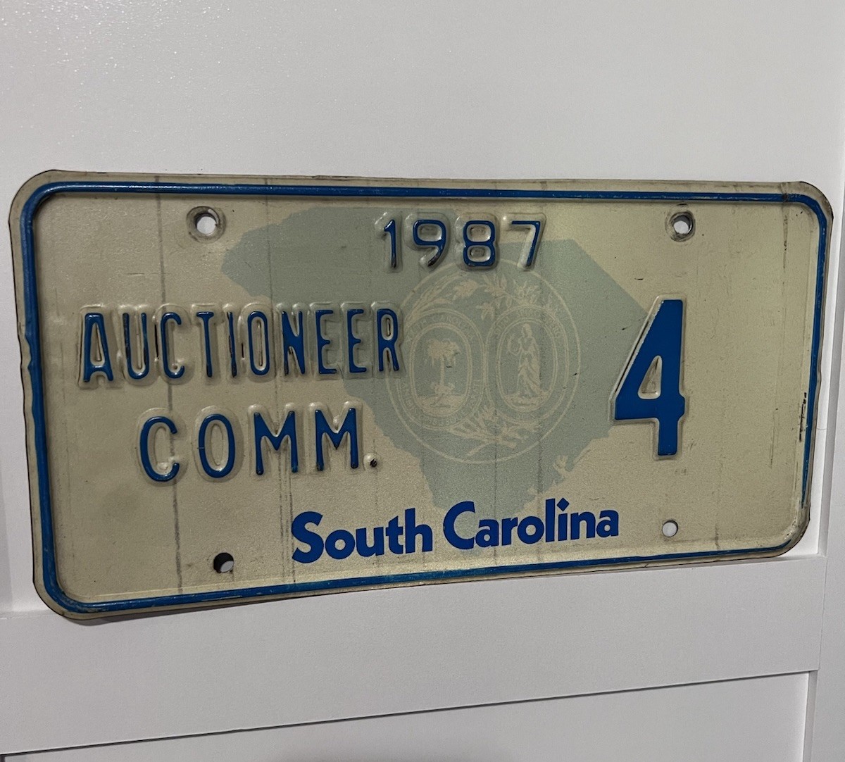 Vintage South Carolina Auctioneer Commission 1987 License Plate \