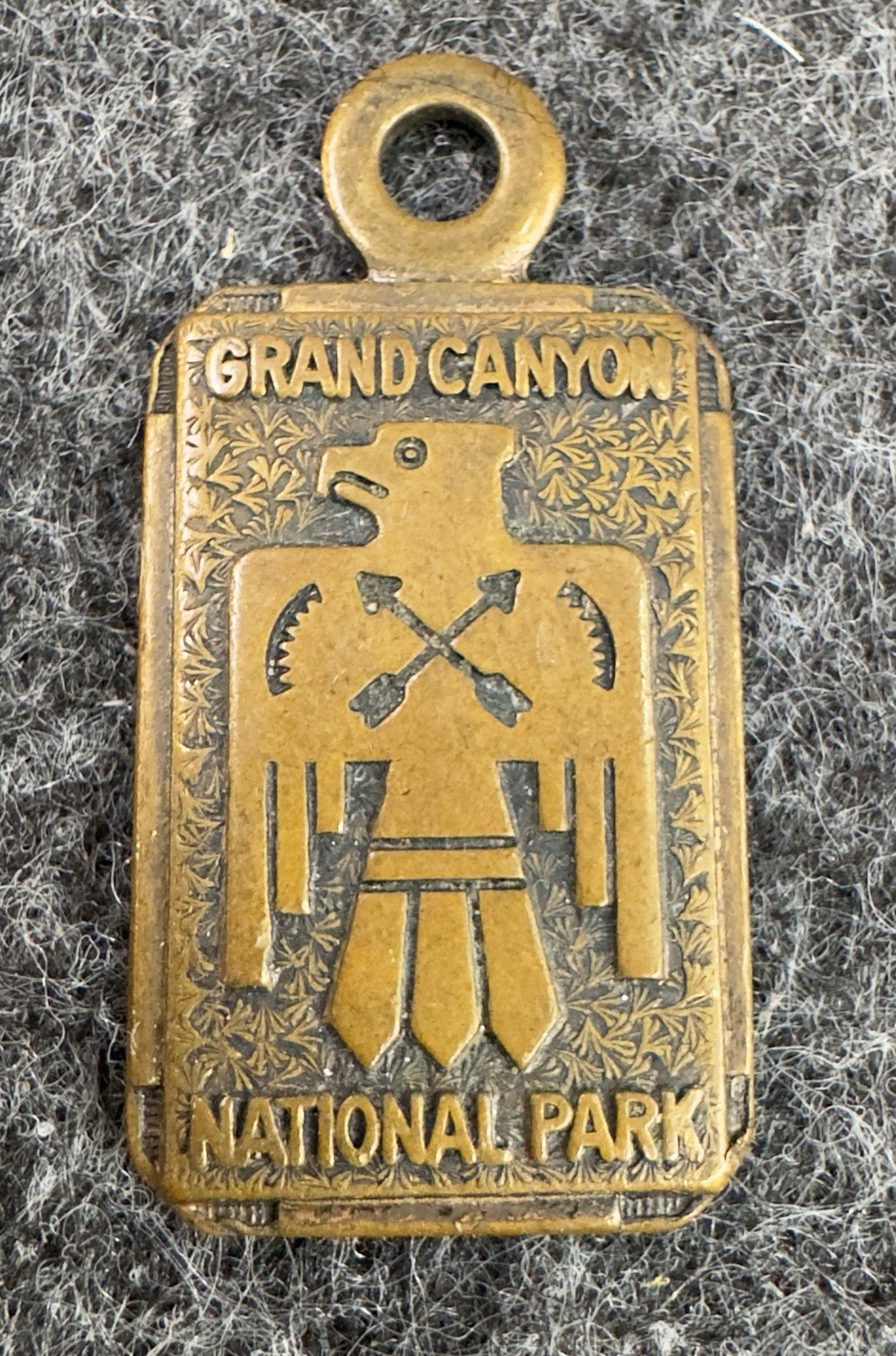 Vintage BATES & KLINKE Grand Canyon National Park Pendant Bronze Souvenir Travel