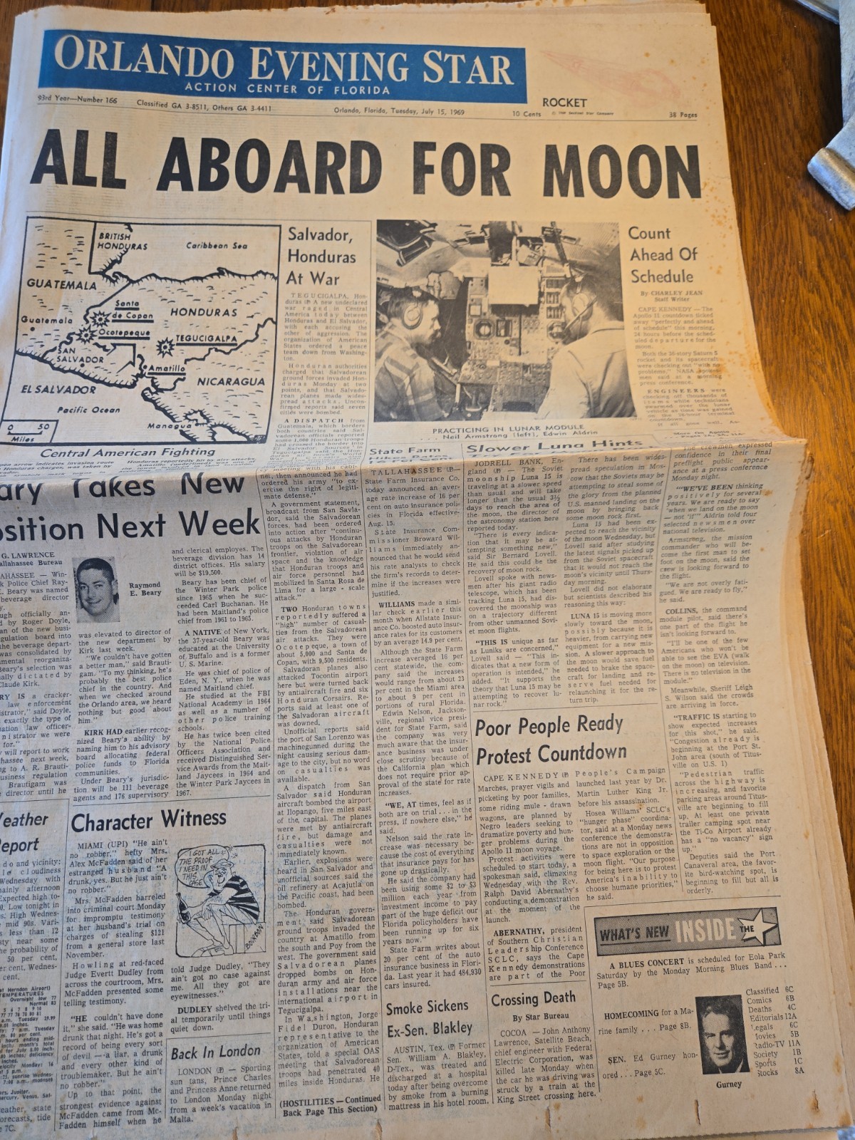 Vintage Newspaper July 15, 1969 
