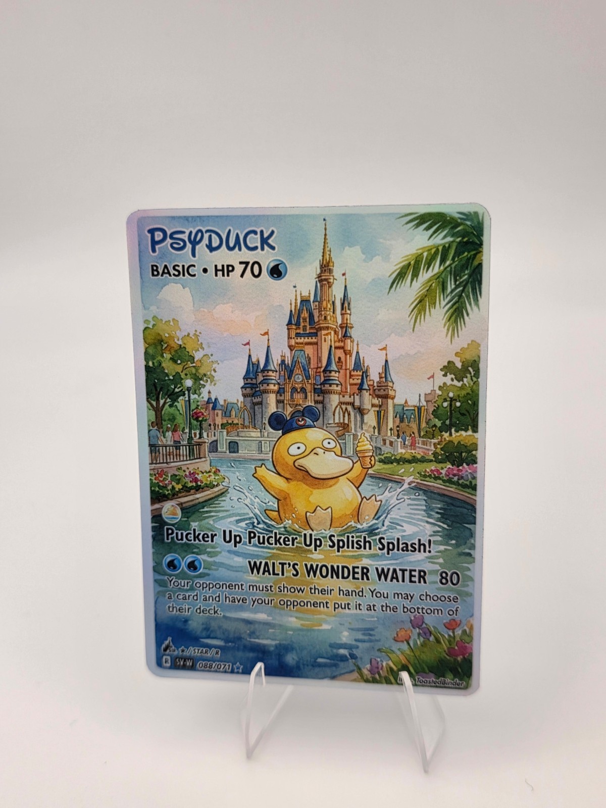 CUSTOM FAN ART Psyduck Land Holo Card