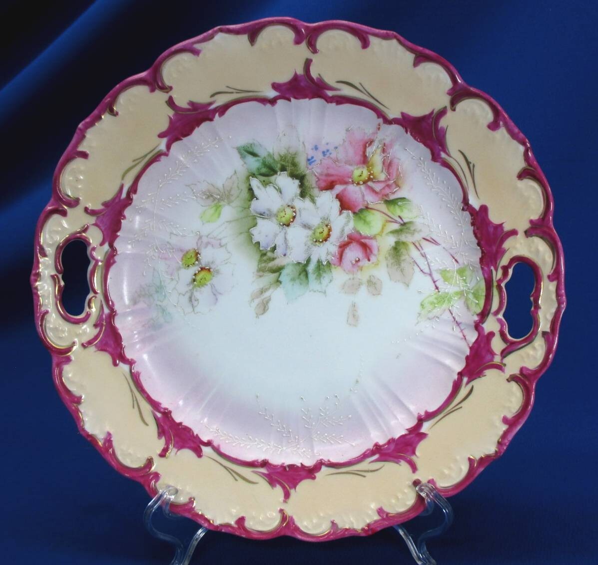 BEAUTIFUL RS PRUSSIA PINK & PEACH 10\