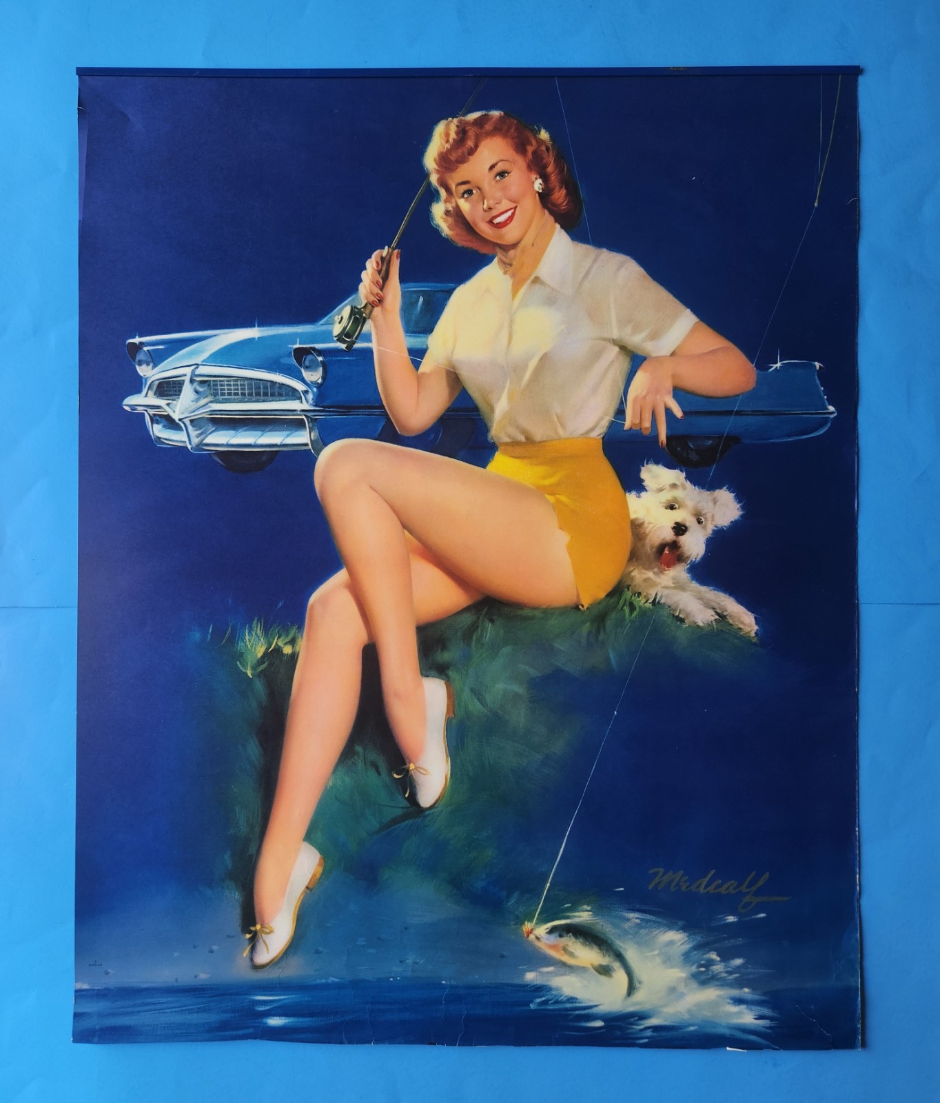 1957 Bill Medcalf DITZLER Pin-up Calendar Top PPG Vintage Leggy Lithe
