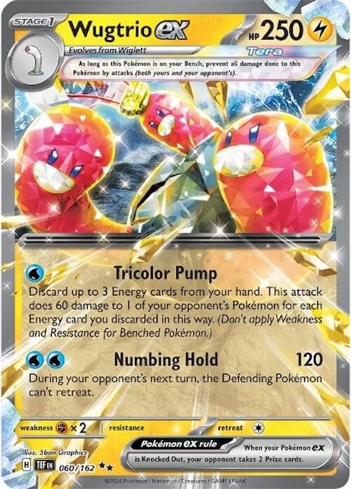 Wugtrio ex Double Rare Holo TEF 060/162 NM