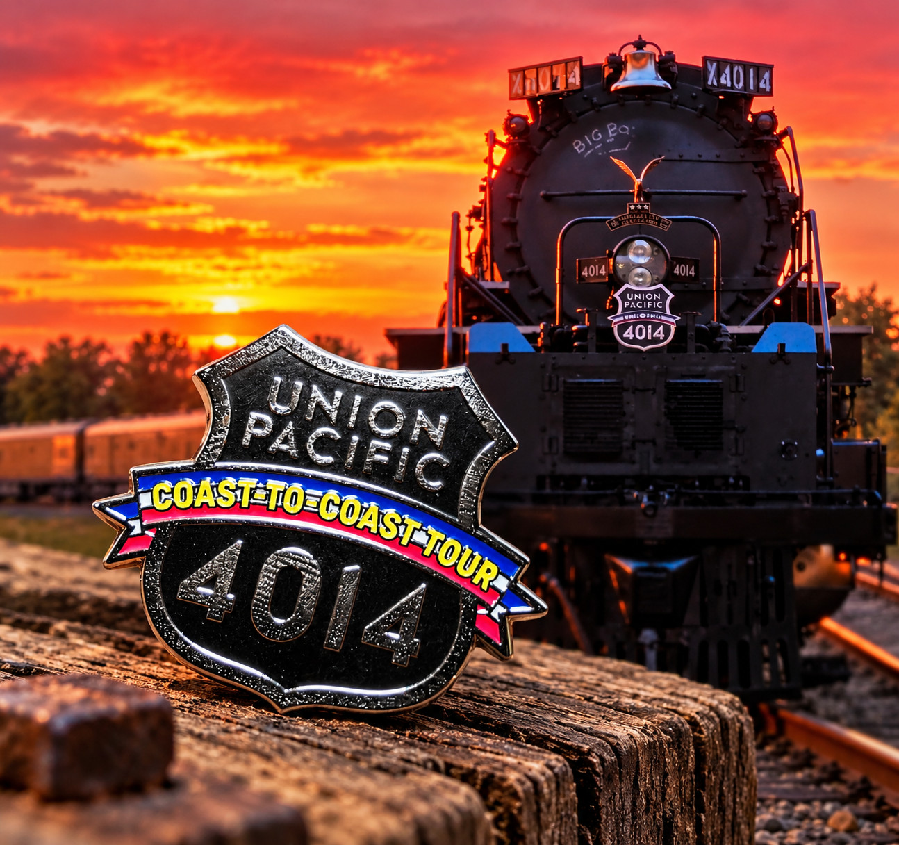 Union Pacific Big Boy 4014 Coast to Coast tour 2026 souvenir pin-NEW