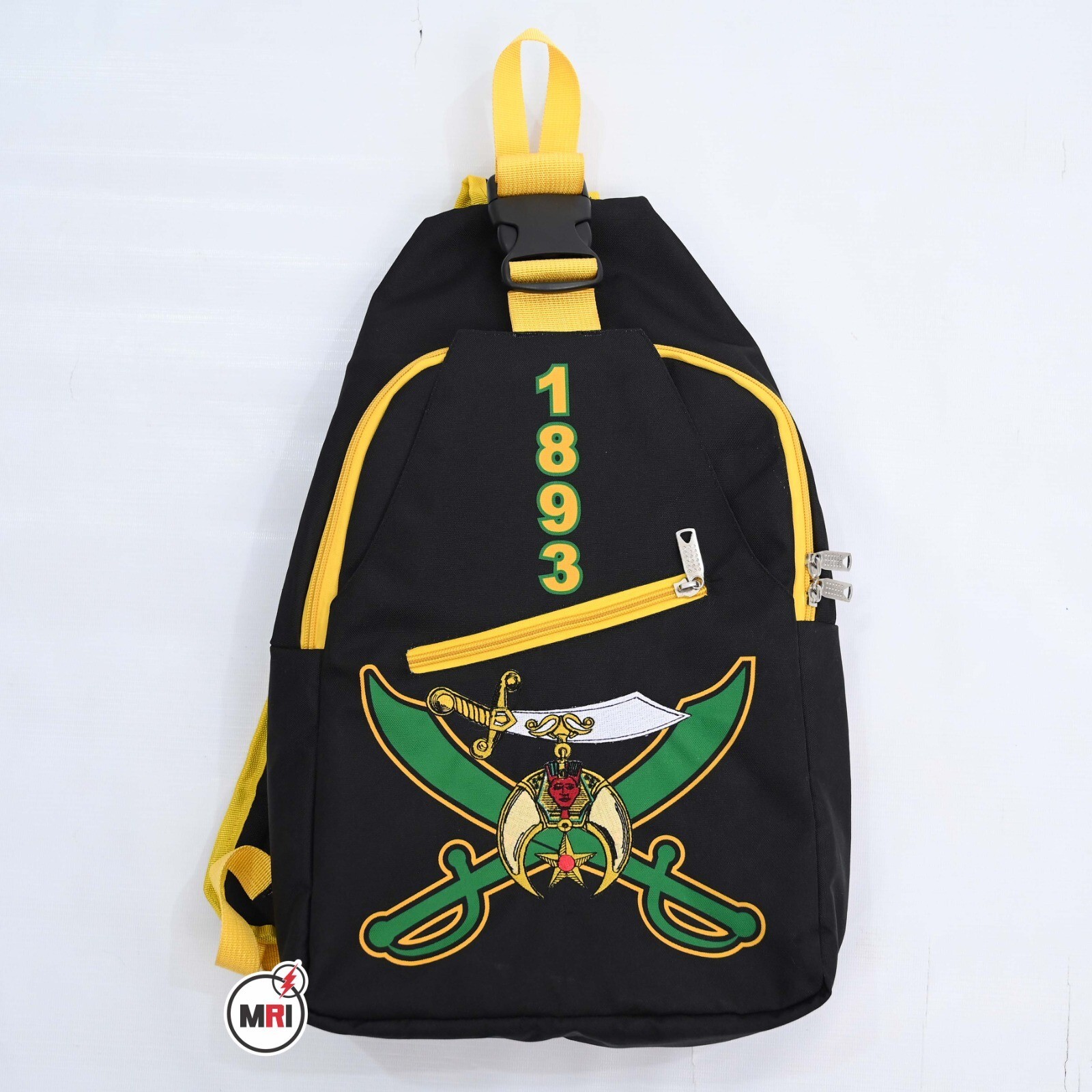 SHRINER BLACK SLING BAG, NOBLE BOOKBAG , SHRINE CAMO BAG, SHRINER ONE SHOULDER B