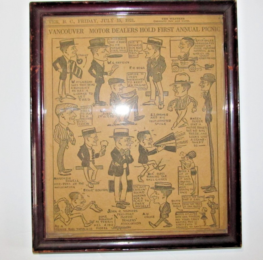 Antique 1921 KODAKS Wood Framed~Vancouver News Paper~Motor Dealers First Picnic Antique 1921 KODAKS Wood Framed~Vancouver News Paper~Motor Dealers First Picnic