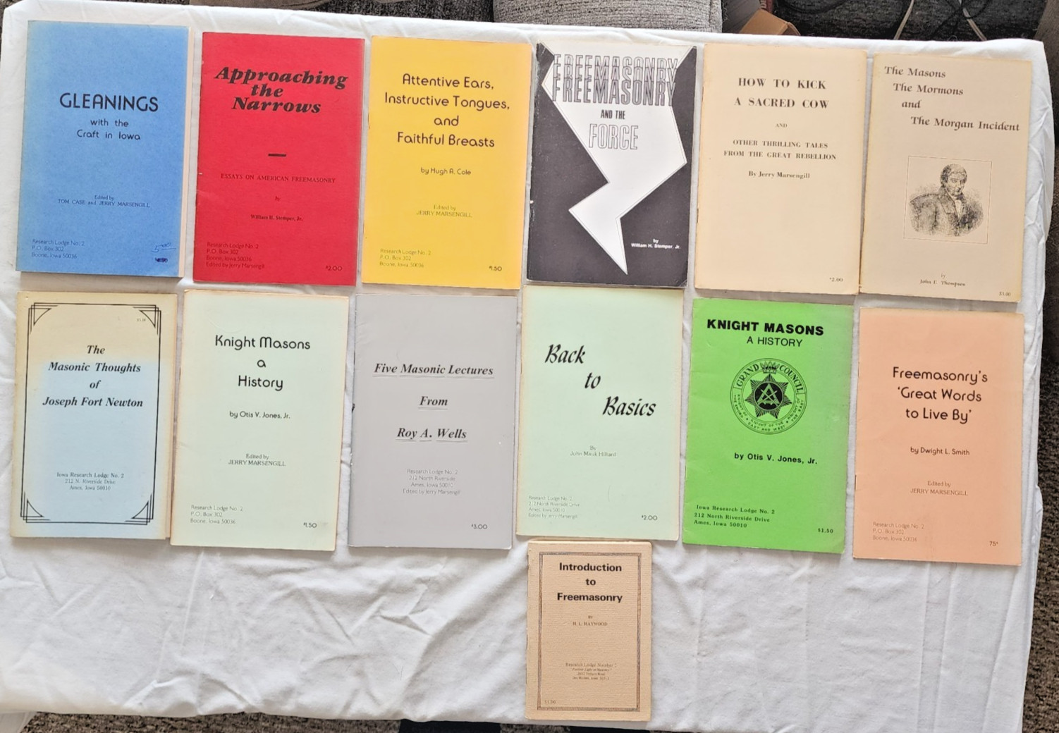 Vintage Freemasonry Pamphlet Lot (13) Research Lodge, Lectures & History