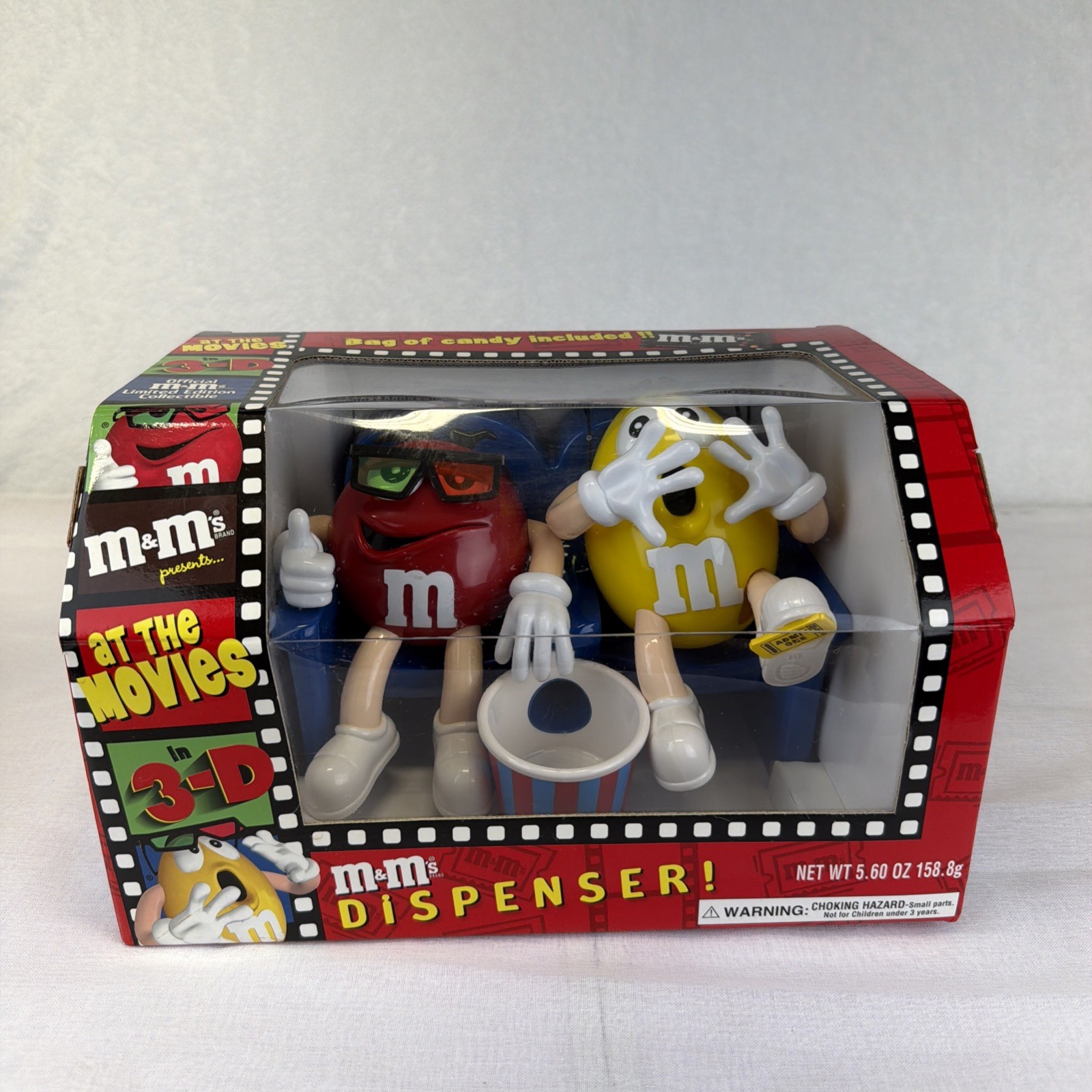 M&M’s At The Movies 3-D Candy Dispenser Limited Edition Collectible New in box