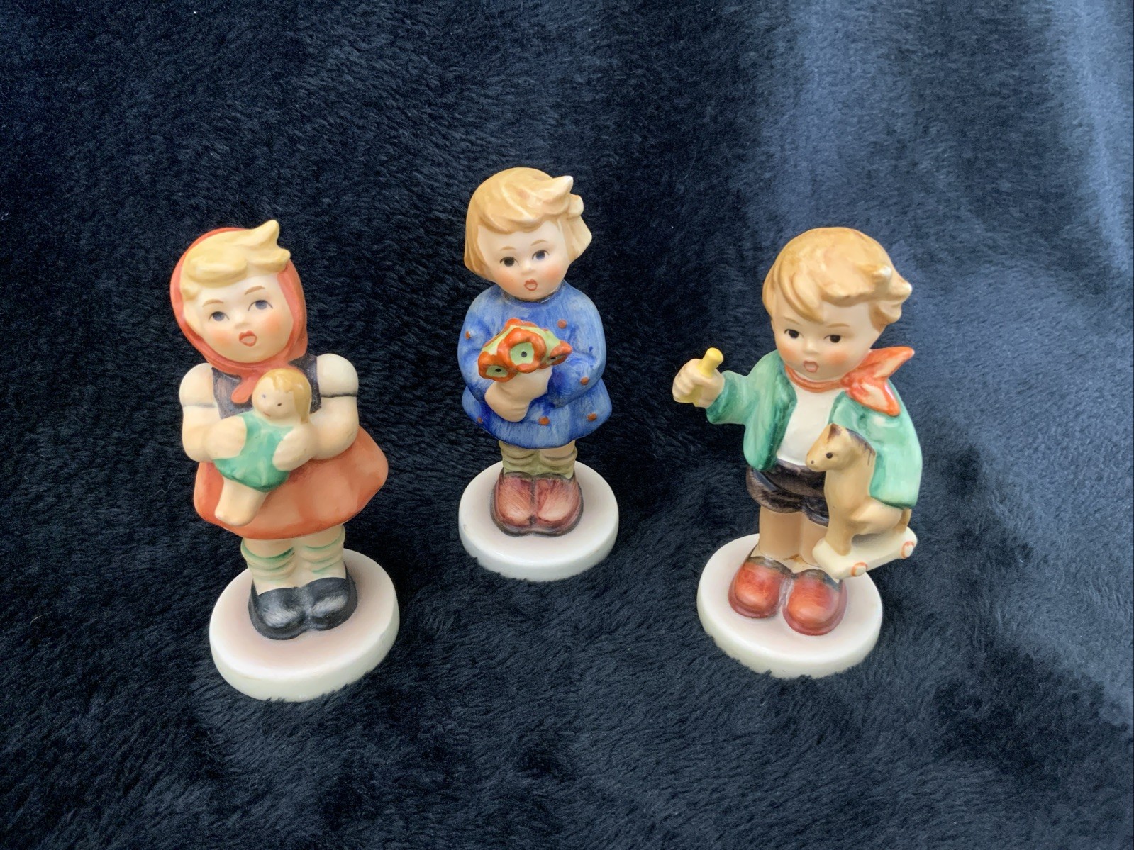 Set Of 3 Vintage Goebel M.J. Hummel Porcelain Children Figurines