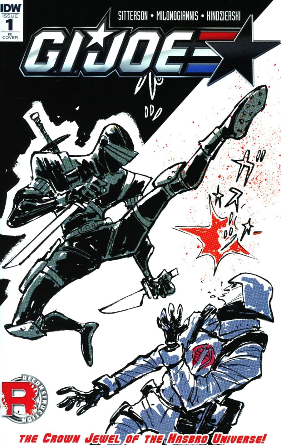 🔴🔥 GI JOE #1 RI SONNY LIEW 1:25 RETAILER INCENTIVE VARIANT B SNAKE EYES 2016