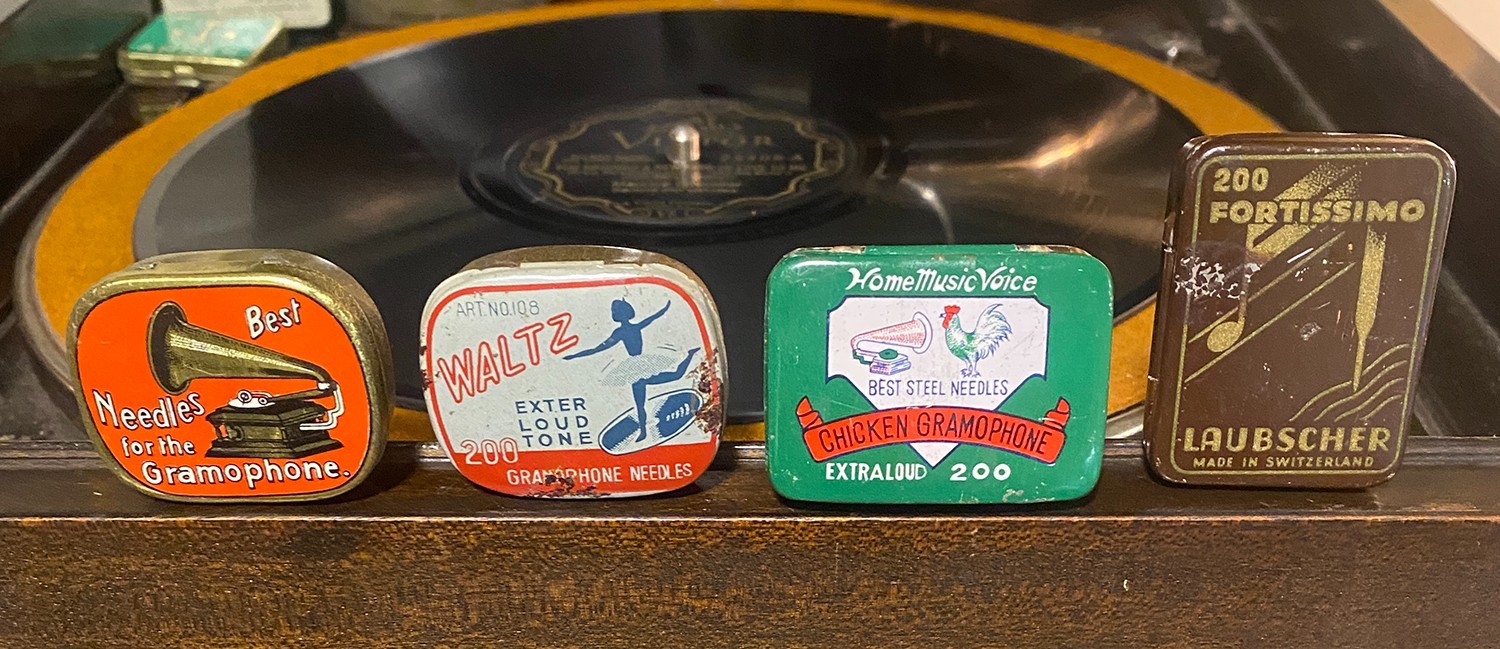Antique Best • Waltz • Chicken • Swiss Laubscher Gramophone Needle Tins Lot NICE