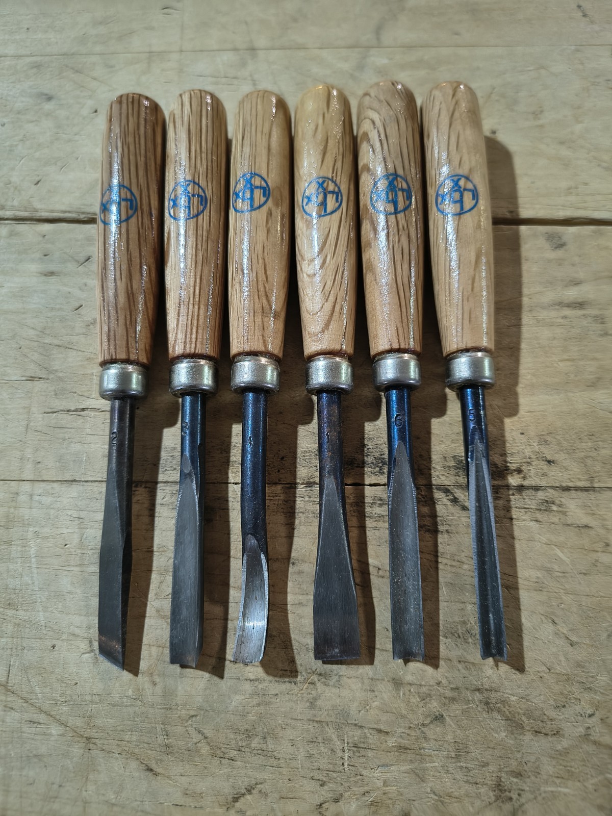 Rare Lux Germany 6pc Set Gouge And Carving Set Unused Wood Carving Vintage