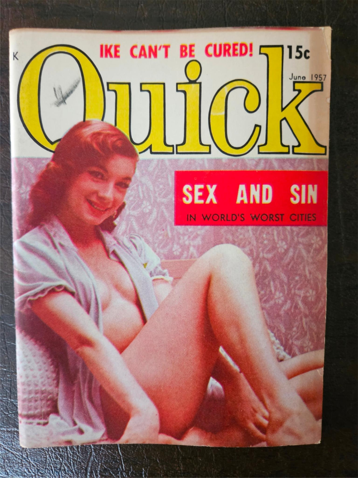 Quick magazine June 1957 pocket-size pin up Joyce Miles Lilly Christine VG