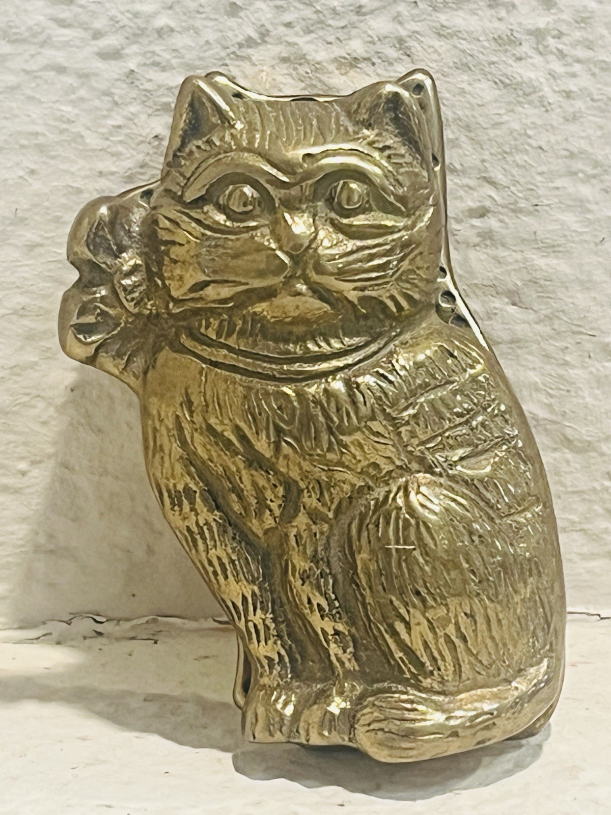 Vintage Solid Brass Cat Paper Clip Clamp 3\