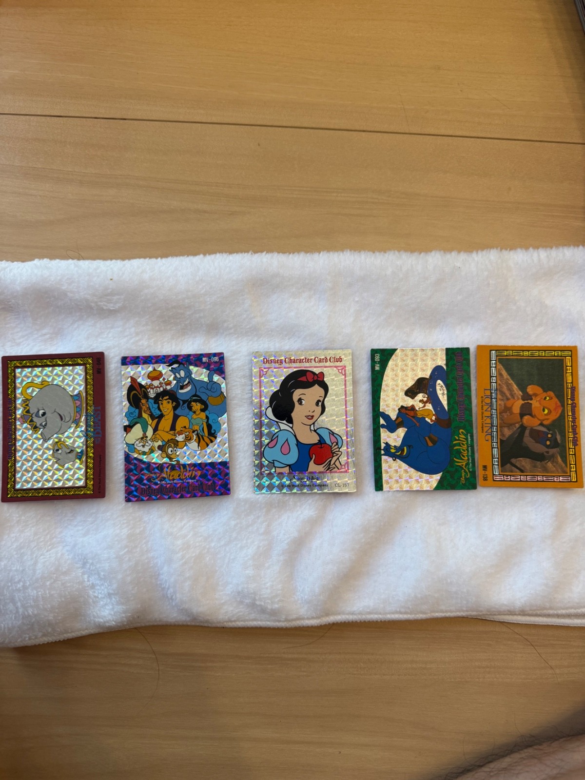 1995 Amada Disney Character Card Club Holo Prism 5 Card Lot Vintage Japan