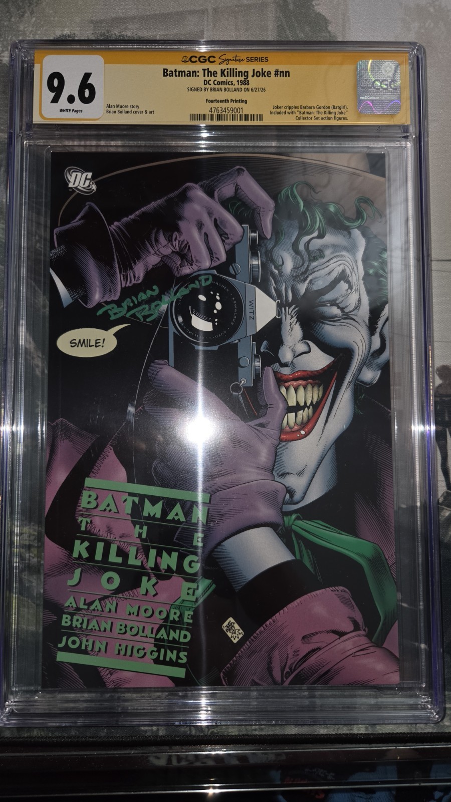 Batman: The Killing Joke Fourteenth Printing CGC 9.6 SS  SIGNED By Brian Bolland