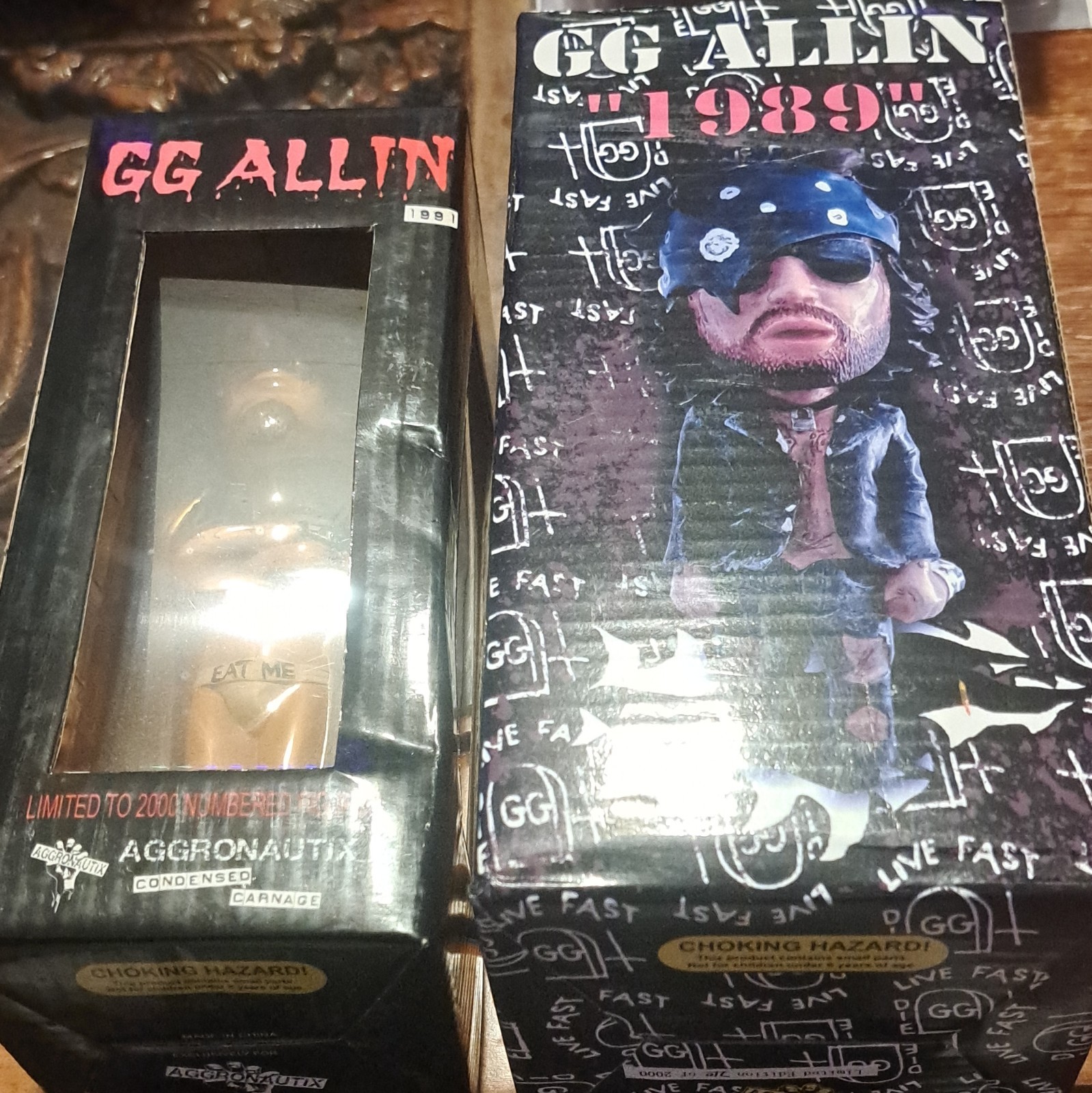 GG Allin Aggronautix ThrobbleheadFigure Bundle - 1989 Ed & 1991