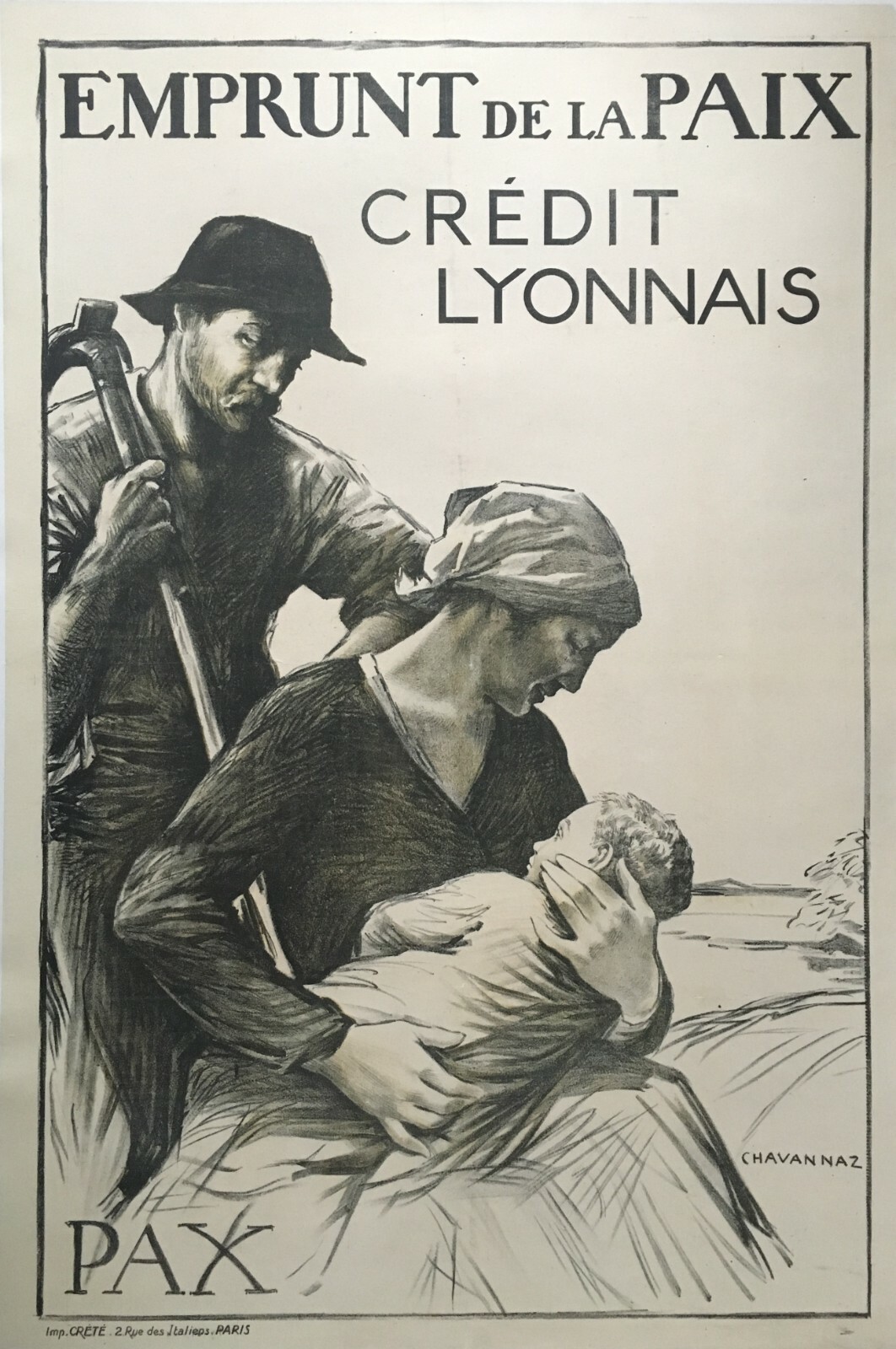 1919 French First World War Peace Bond Poster