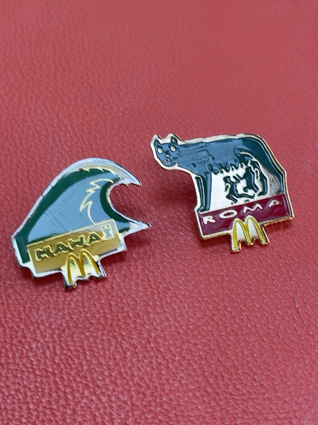 Vintage McDonalds Arthus Bertrand Pins Hawaii Roma Rome Lot of 2 France