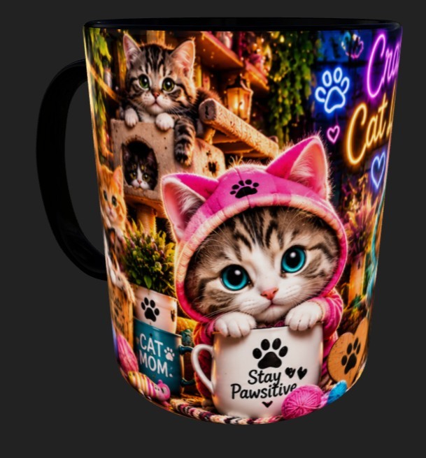 Crazy Cat Lady Coffee Mug.  (Make An Offer). Full Print. WYSWYG.