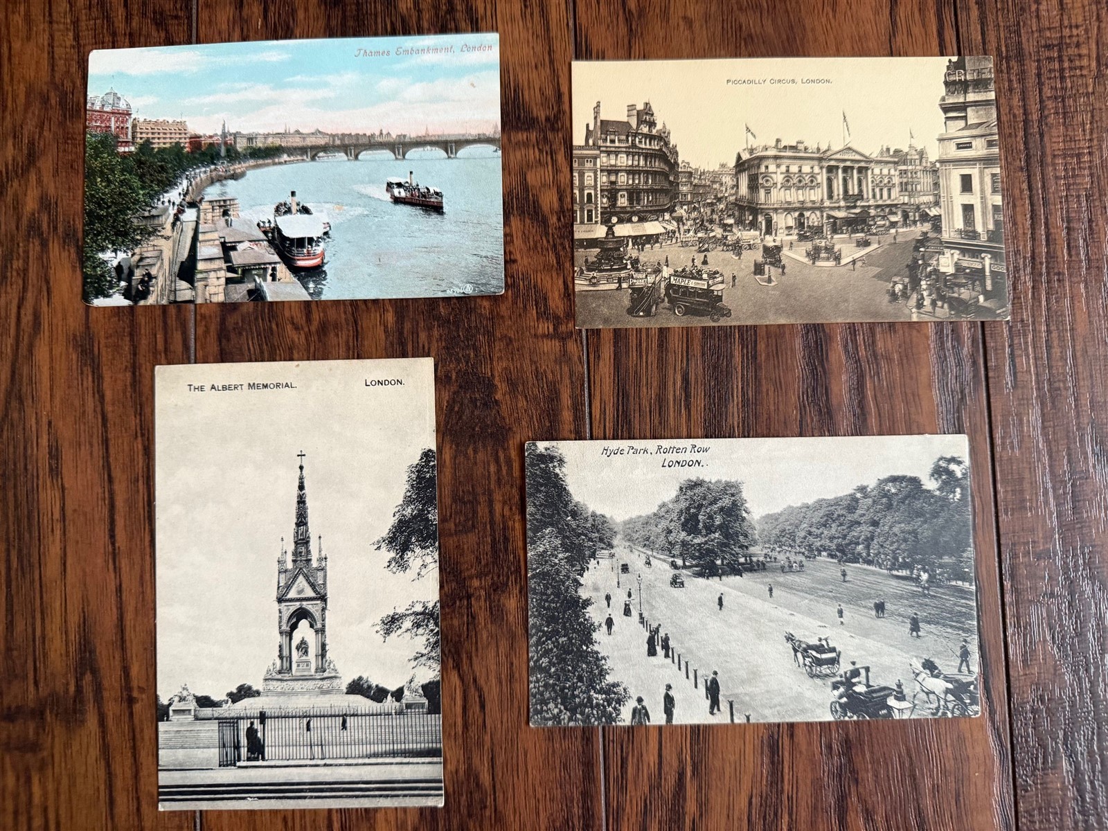 London England UK Lot of 4 Old Postcards 