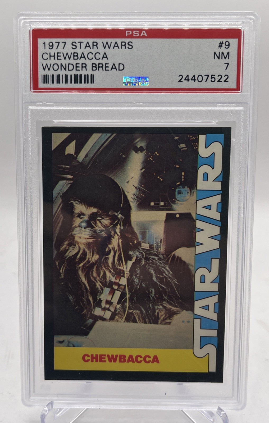 1977 Star Wars Wonder Bread #9 Chewbacca PSA 7 NM