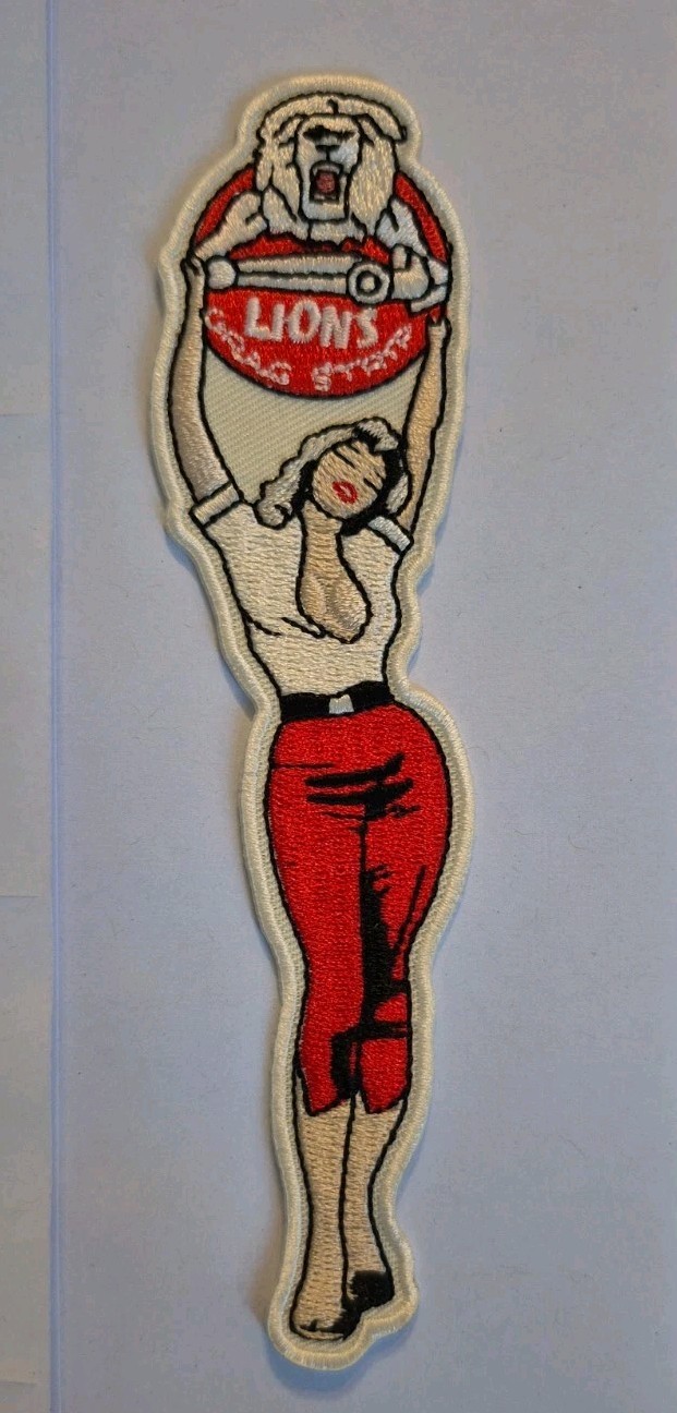 Drag Racing Patch Pinup Girl Long Beach CA Hot Rod Racing Embroidered