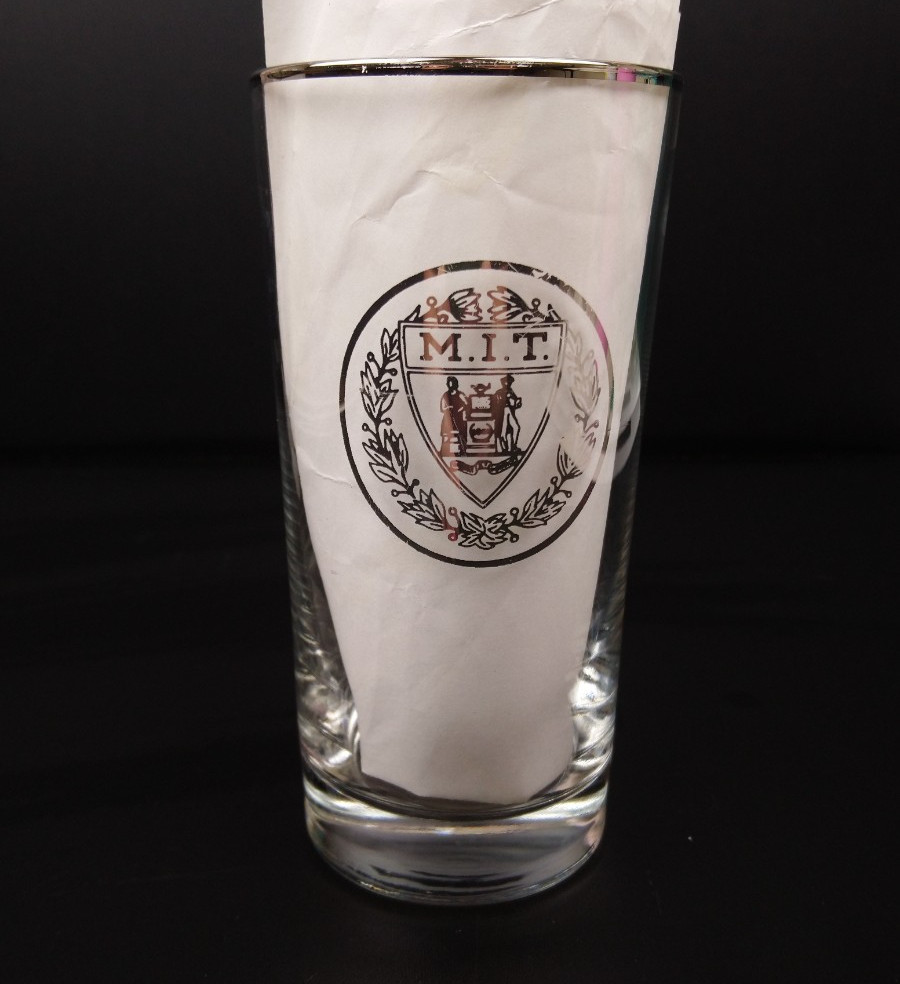 VTG MIT Massachusetts Institute of Technology Highball Glass Gold Rim 