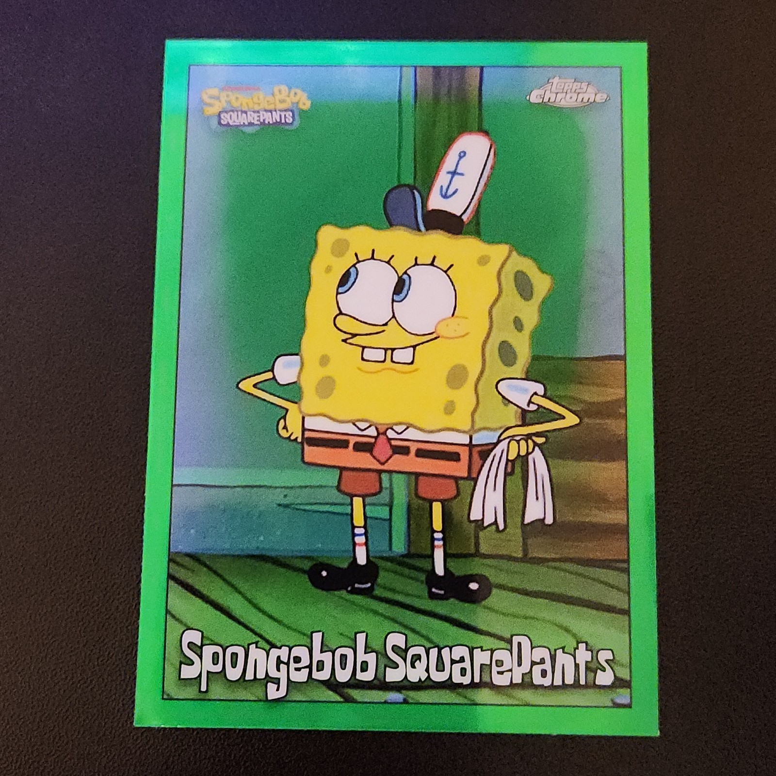 2025 Topps Chrome SpongeBob 25th Anniv SpongeBob SquarePants Kelp Green #25