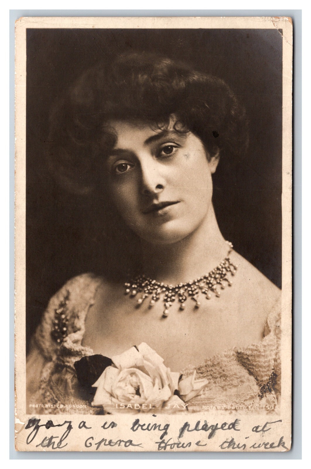 RPPC D\'Oyly Carte Opera Stage Actress Singer Miss Isabel Jay Postcard H18 
