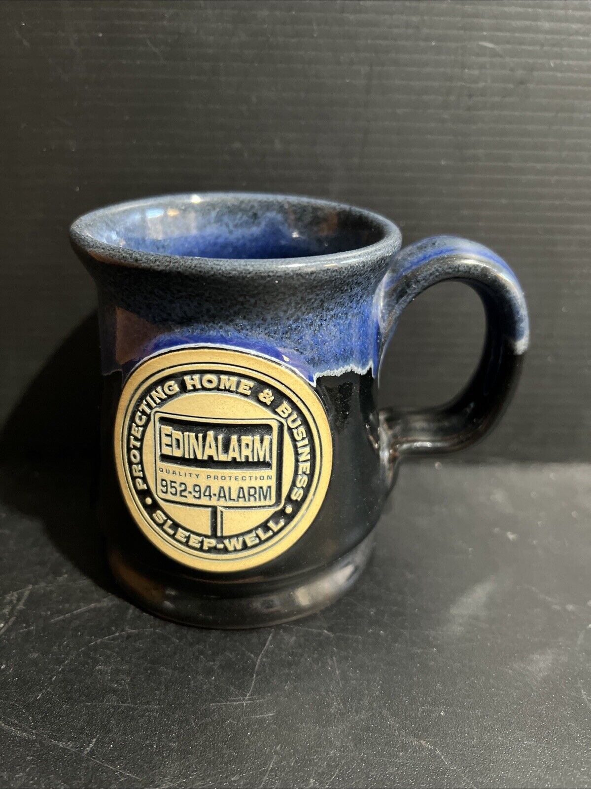 2015 Deneen Pottery Mug “EdinAlarm” Edina, Minnesota Coffee Cup Hand Thrown