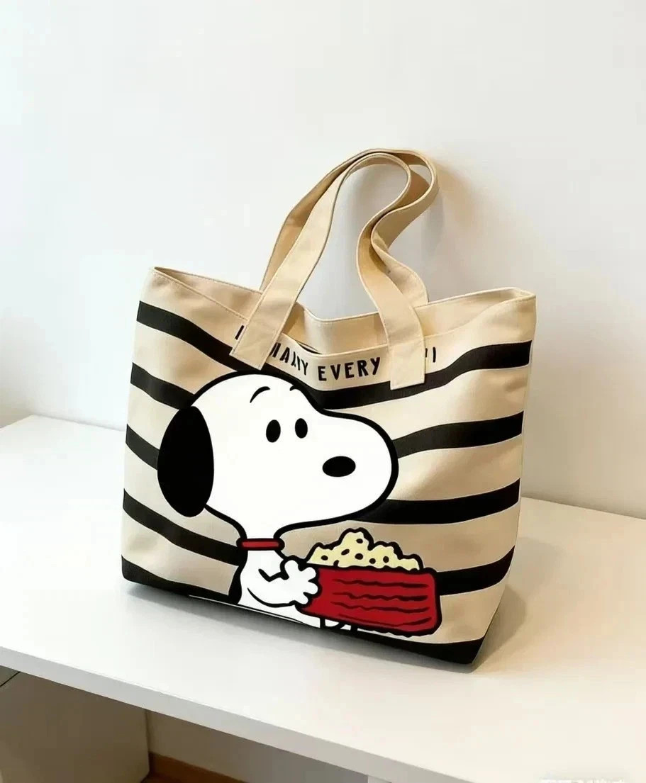 2025 New Starbucks Snoopy Tote Bag Shoulder Bag WHITE/BLACK Color