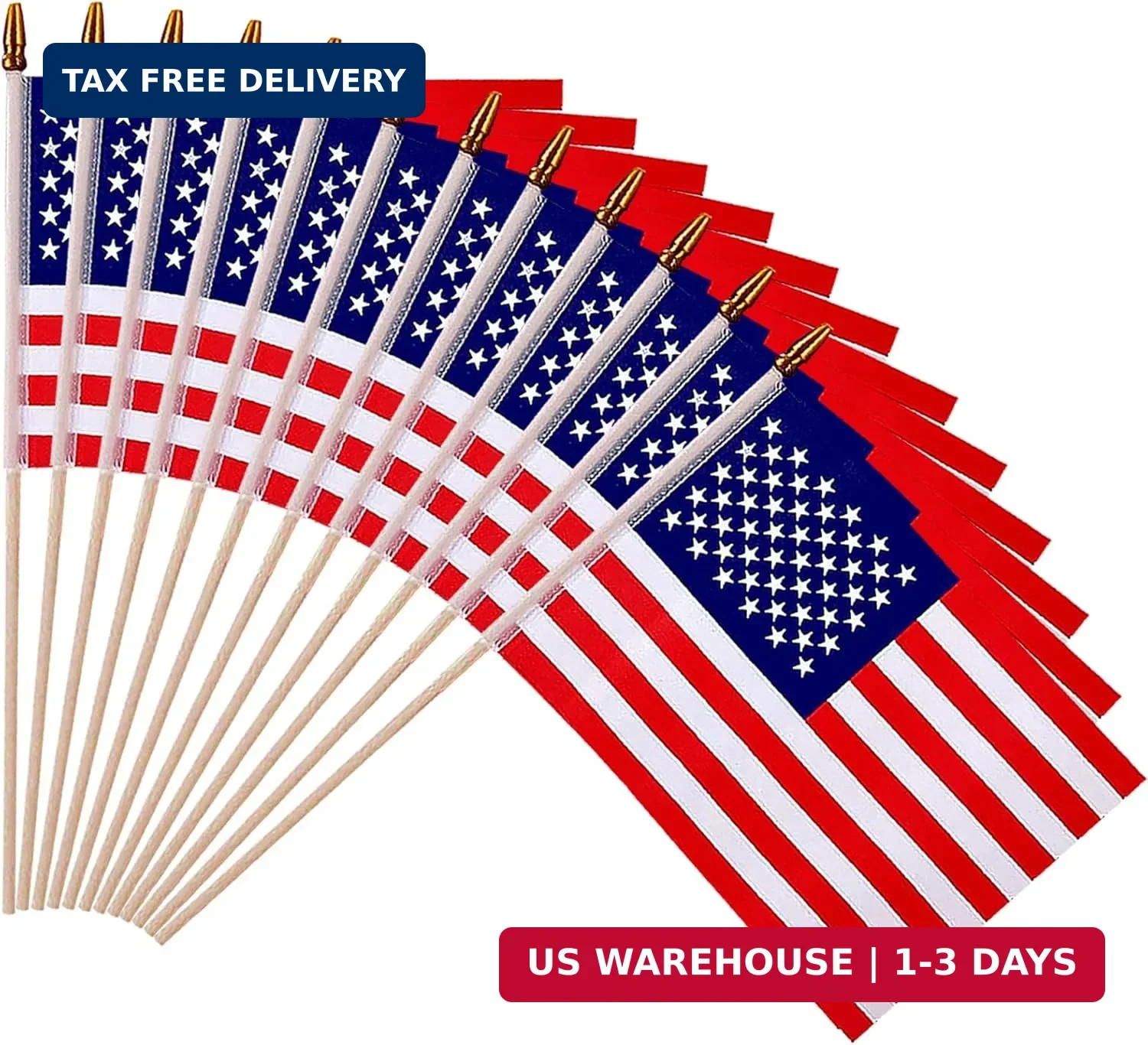 12 Pack Small American Flags/Mini American Flag for Outdoor US 4x6 Inch