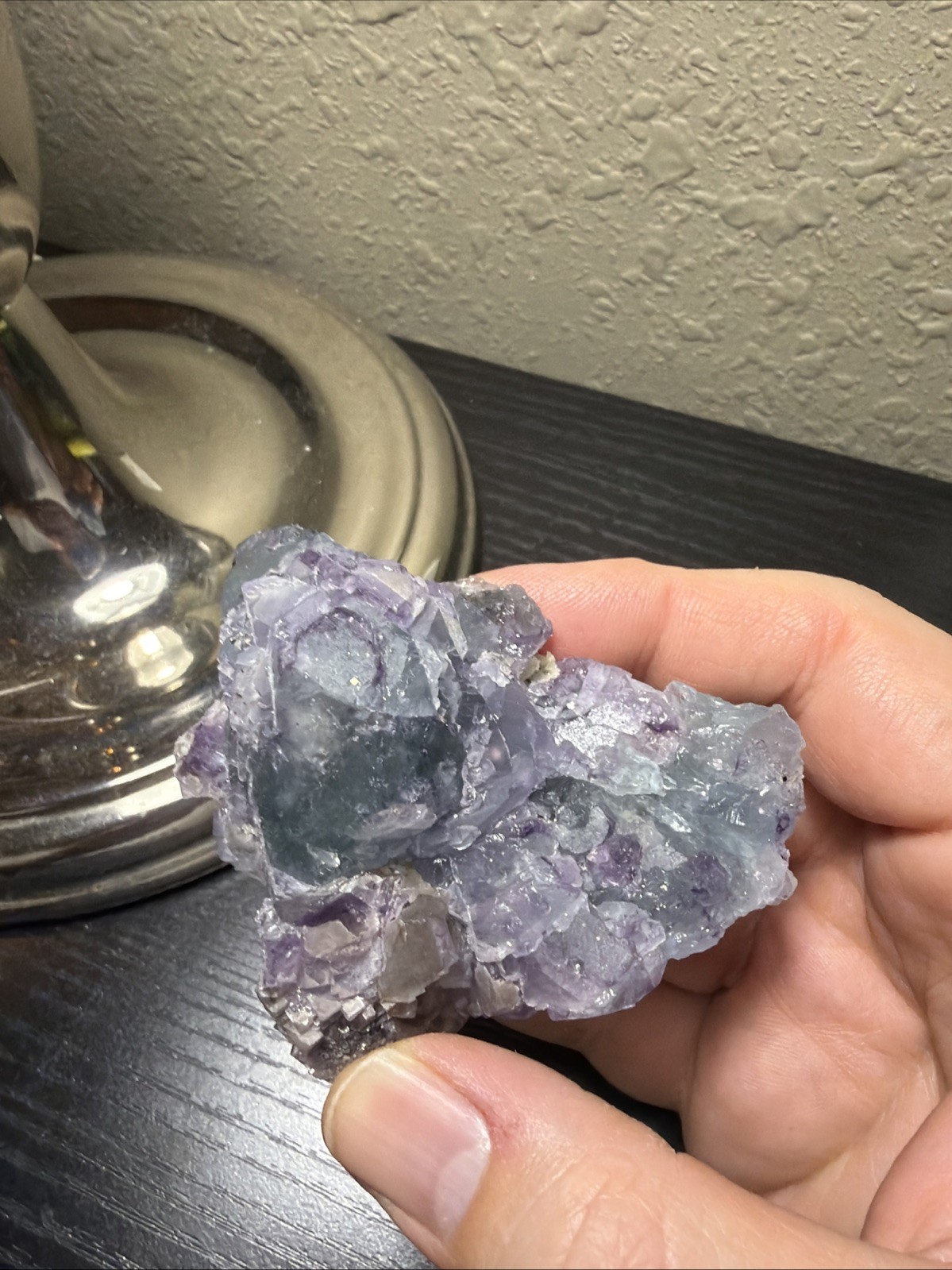 Beautiful Purple Blue Fluorite Crystal Cluster Specimen