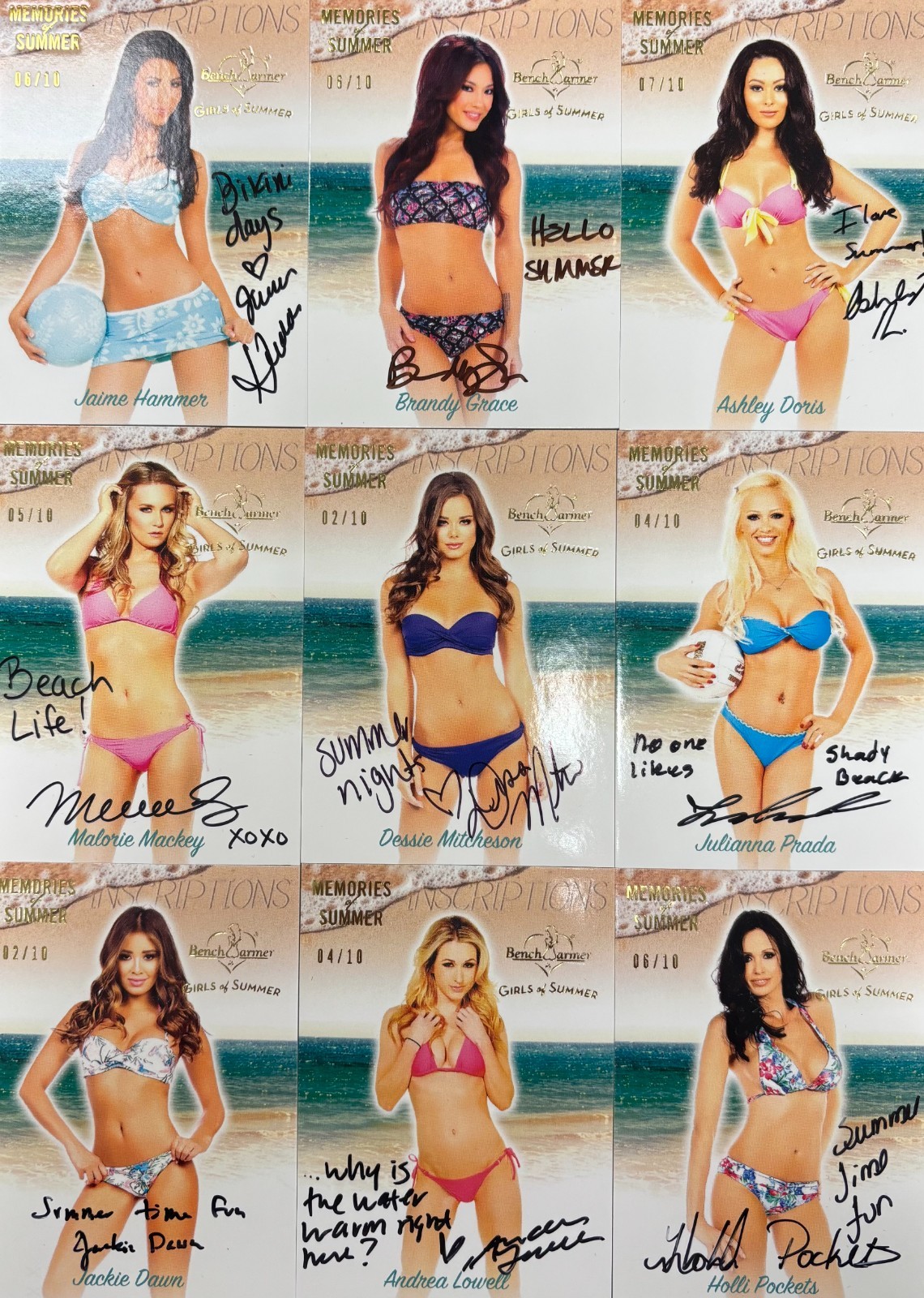 2025 Benchwarmer Girls of Summer ANDREA LOWELL Memories of INSCRIPTIONS AUTO /10