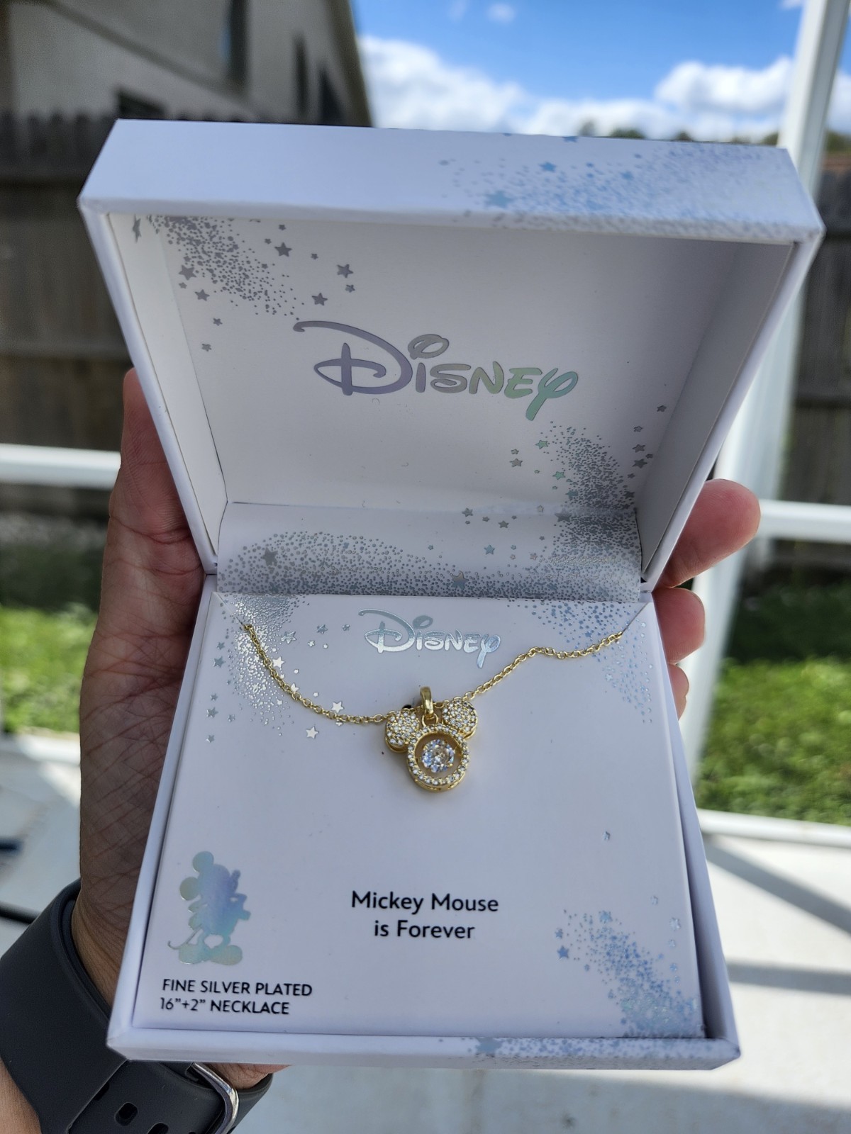 Disney Mickey Mouse Is Forever Gold Fine Silver Plated Minnie Mouse Necklace Disney Mickey Mouse Is Forever Gold Fine Silver Plated Minnie Mouse Necklace