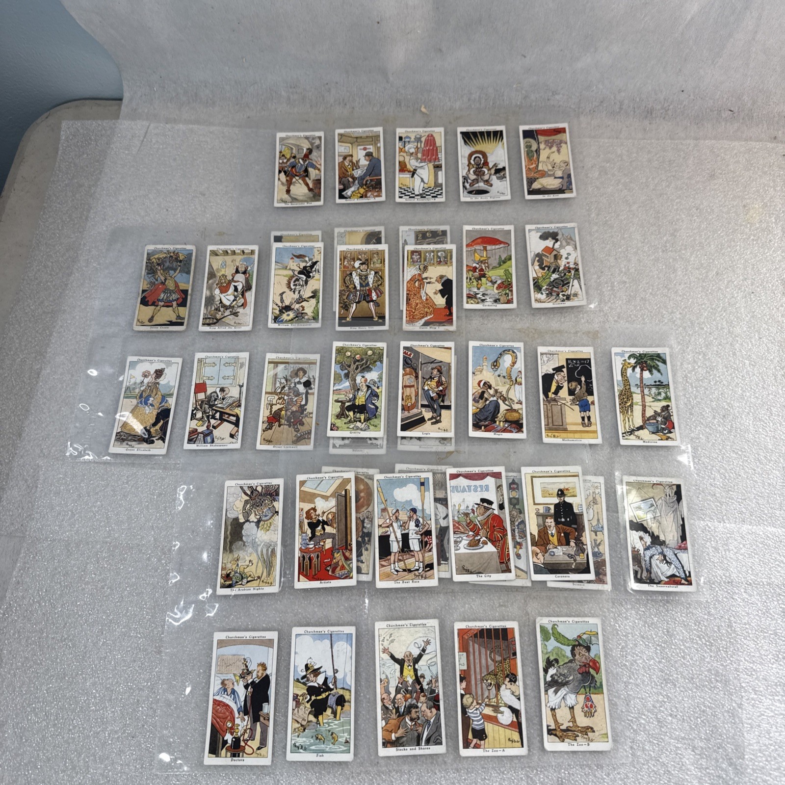 1937 HOWLERS set of 40 cigarette cards CAESAR, SHAKESPEARE, NAPOLEON S1