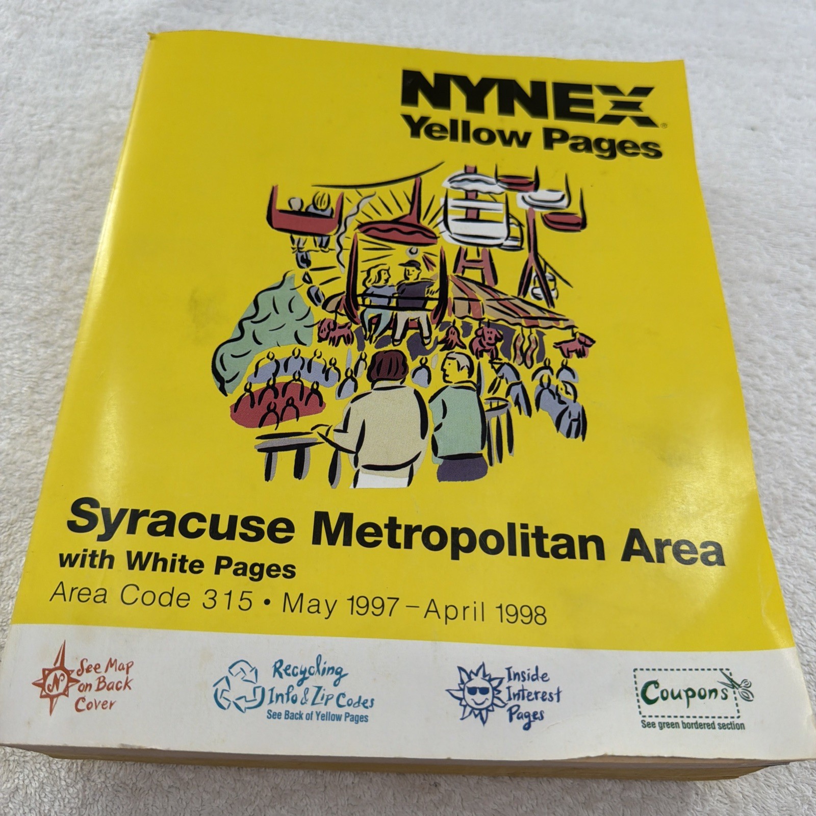 NYNEX Syracuse NY Yellow Pages Telephone Directory Area Code 315 1997-1998 VTG