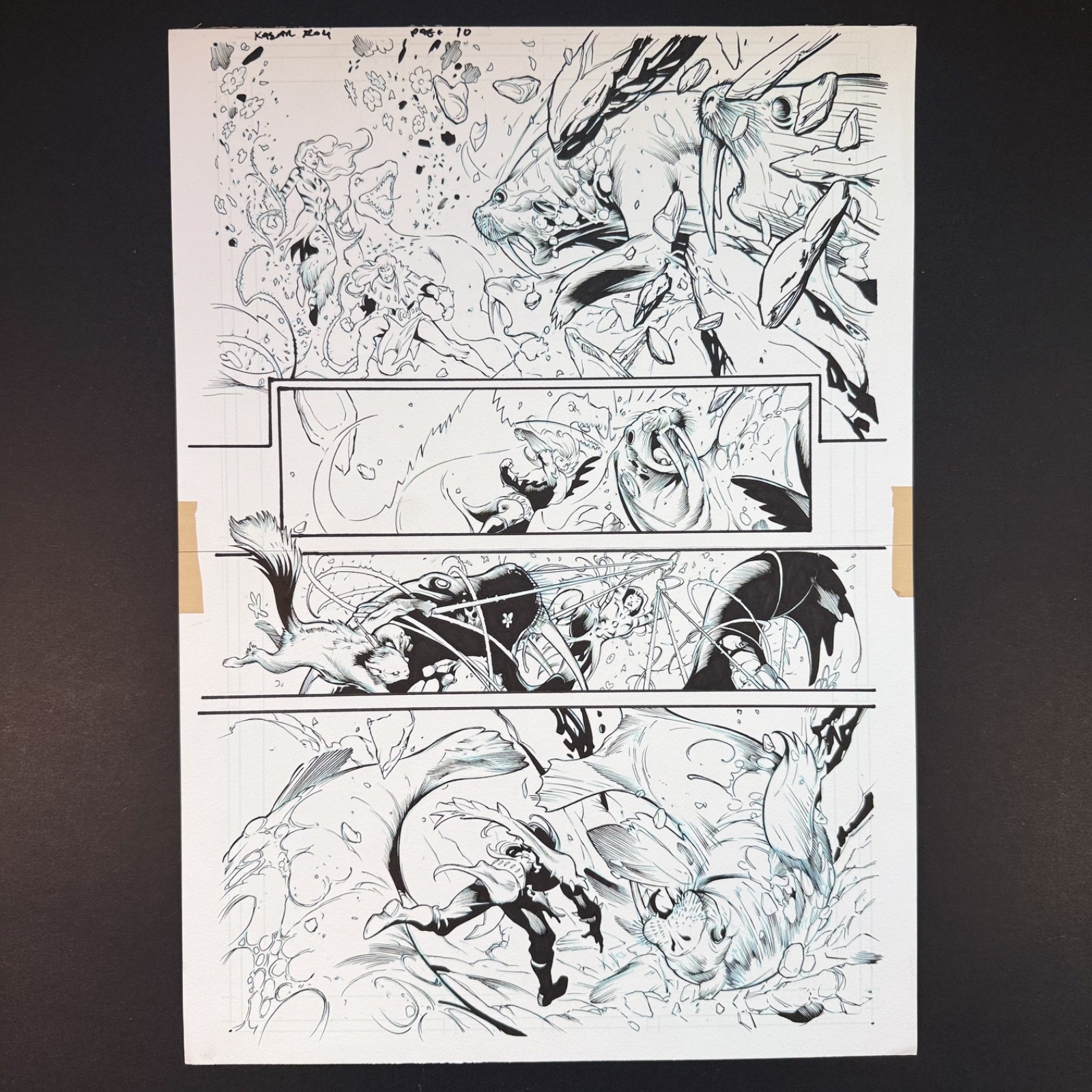 Ka-Zar Lord of the Savage Land #4 Original Comic Art Inks Shanna Marvel 2022 Ka-Zar Lord of the Savage Land #4 Original Comic Art Inks Shanna Marvel 2022