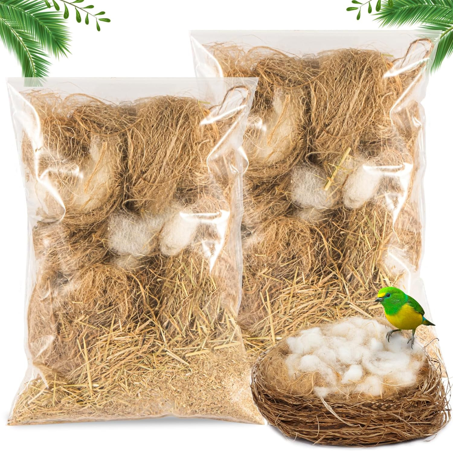 Sukh Bird Nesting Material - Bird Nest Bedding for Hummingbird Finch Sukh Bird Nesting Material - Bird Nest Bedding for Hummingbird Finch