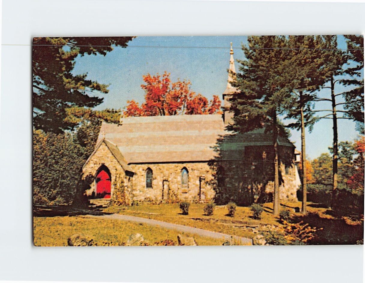 Postcard Church of St. Sacrement Bolton Landing New York USA