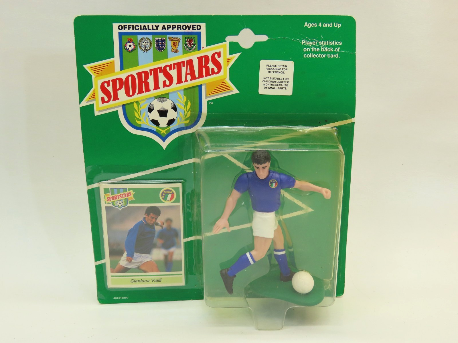 Vintage 1989 Kenner Gianluca Vialli Italy Sportstars Soccer Futbal Blue Jersey A