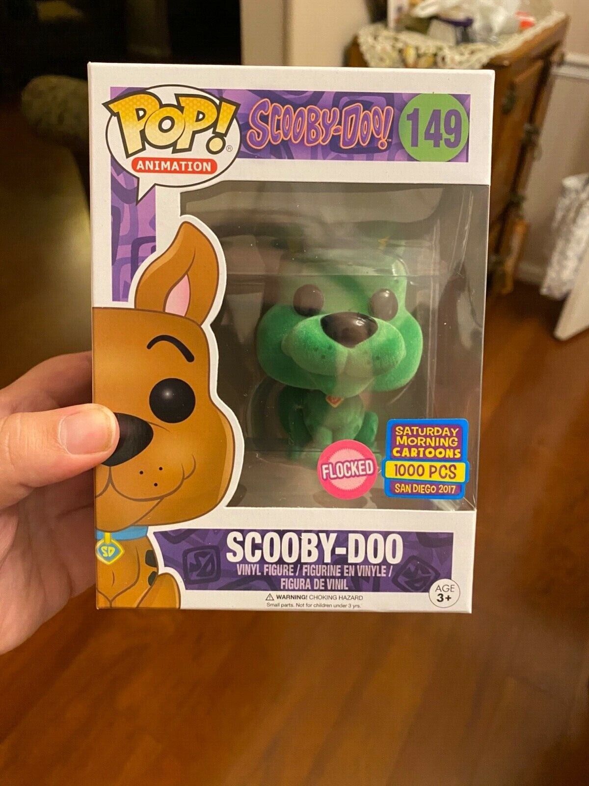 Flocked Scooby Doo Funko Pop Green San Diego Exclusive 1000 Piece Limit