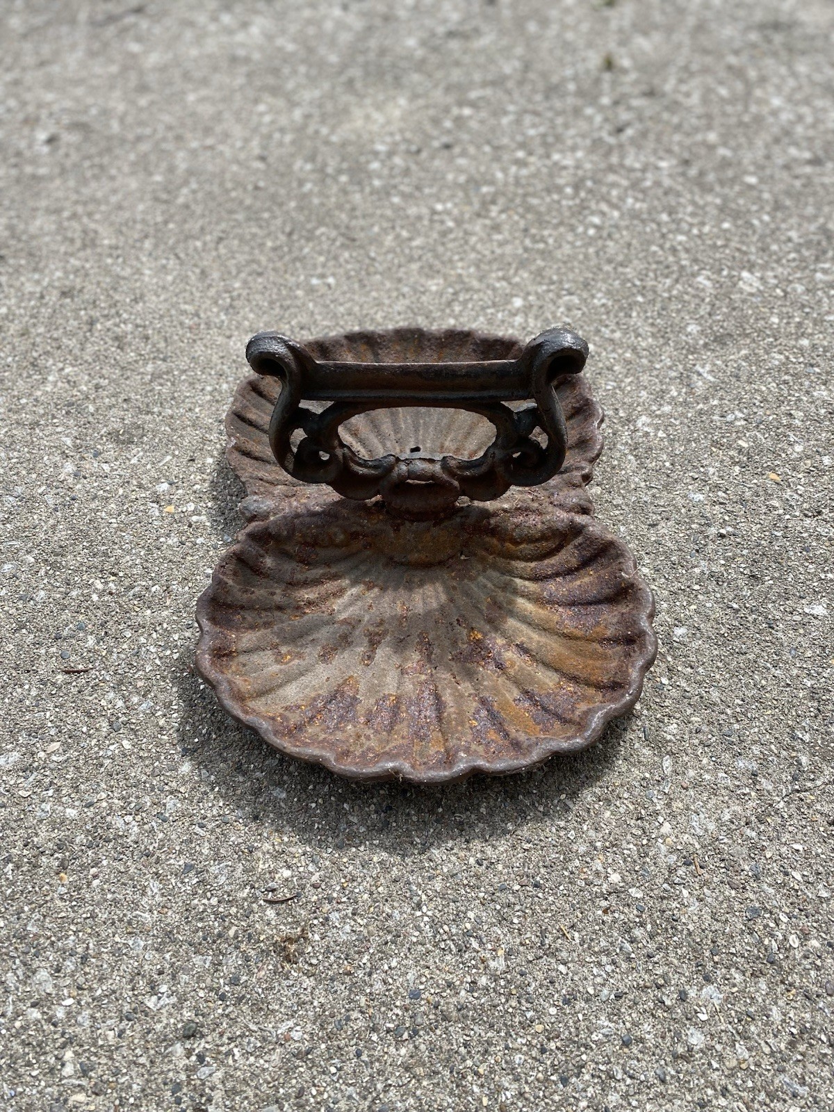 Antique Cast Iron Boot Scraper Double Shell c1880-1910 Victorian Era Style Antique Cast Iron Boot Scraper Double Shell c1880-1910 Victorian Era Style