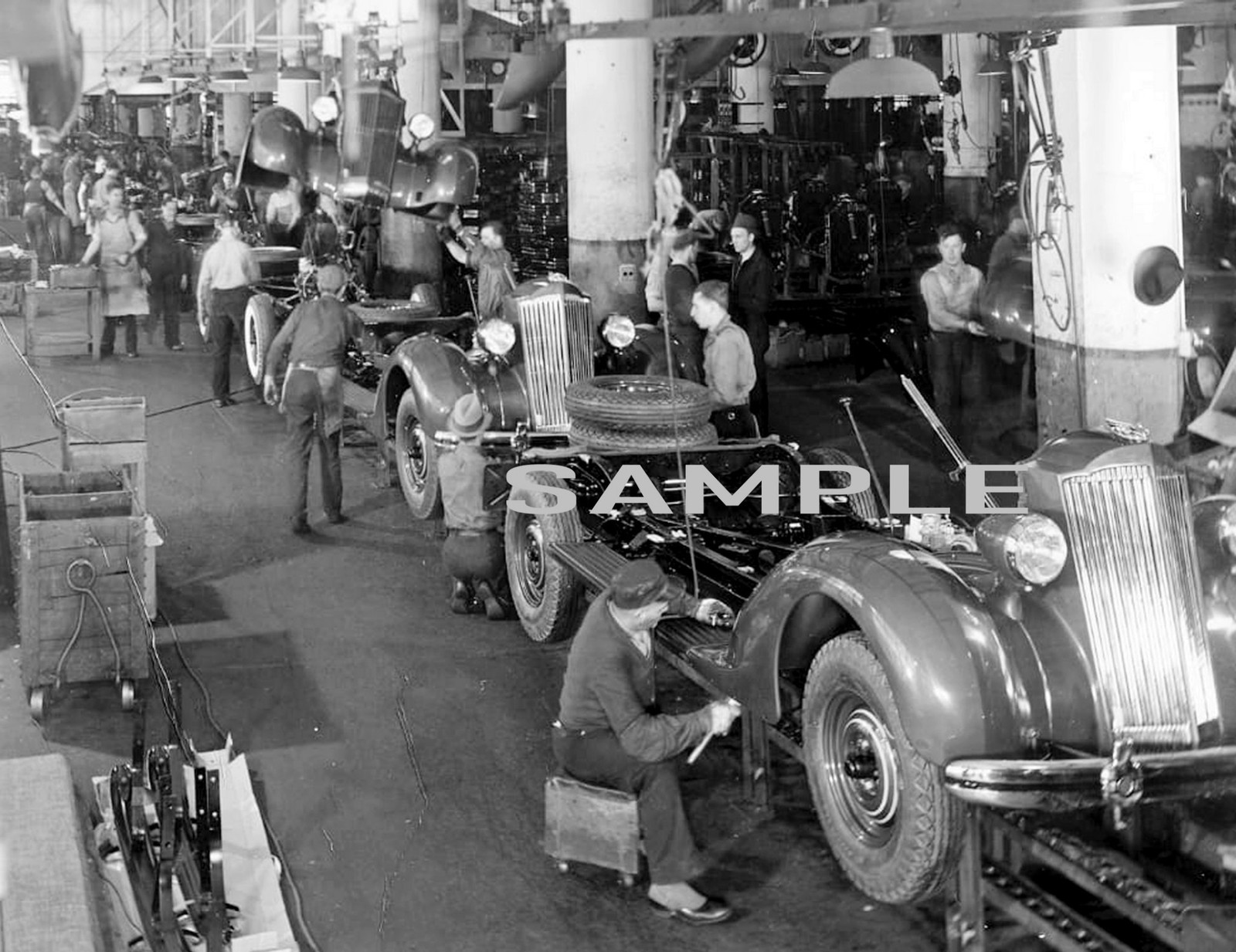1936 PACKARD Assembly Line 8.5x11 Photo (234-S)