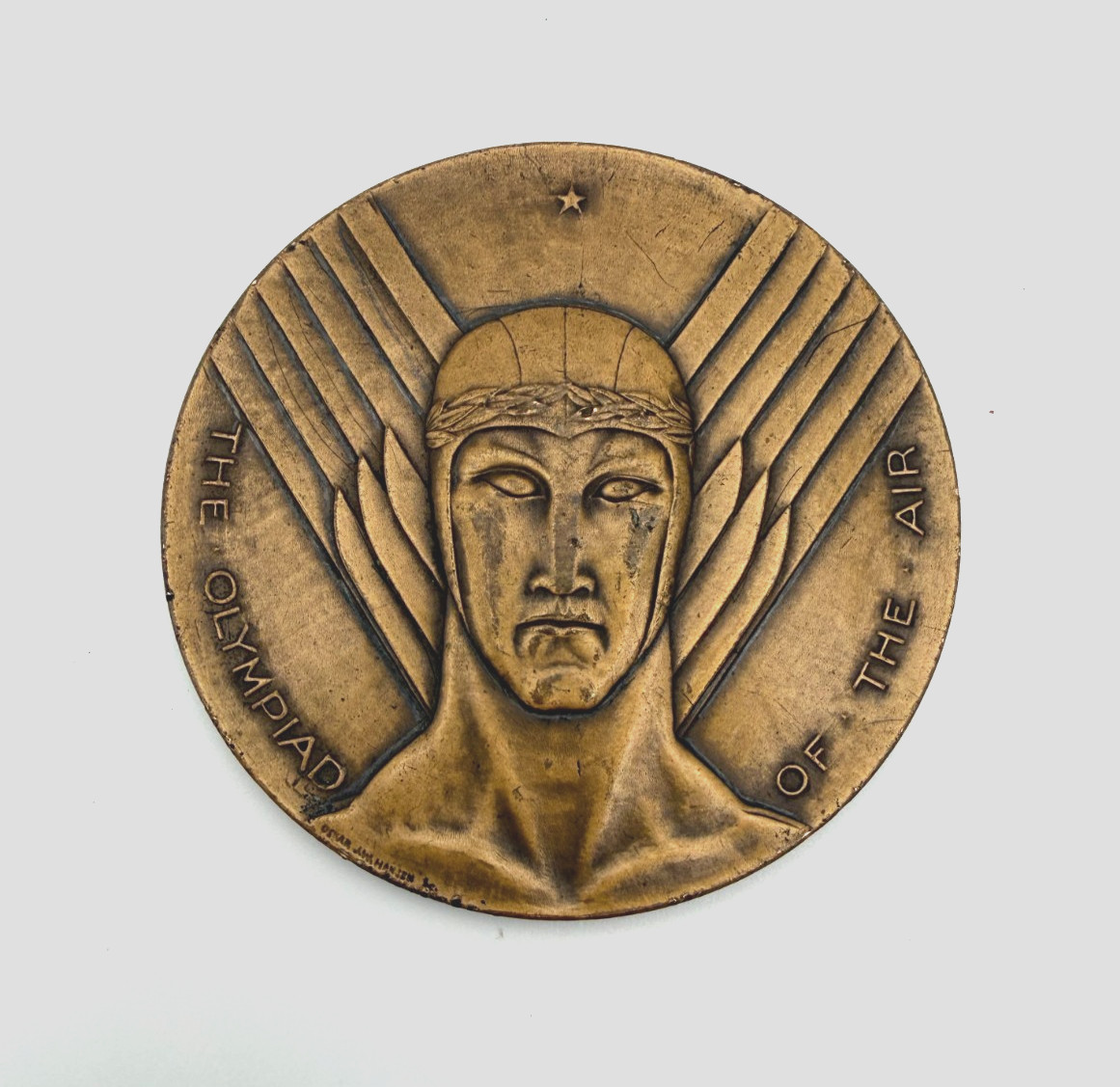 Olympiad Of The Air National Air Races Chicago Illinois Bronze Art Deco Medal