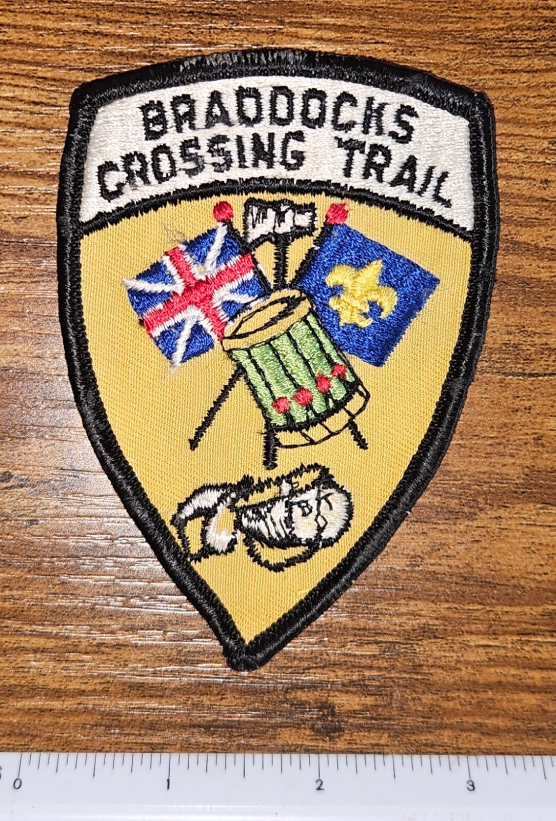 Vintage Boy Scouts of America BSA Braddocks Crossing Trail Historical BSA Patch